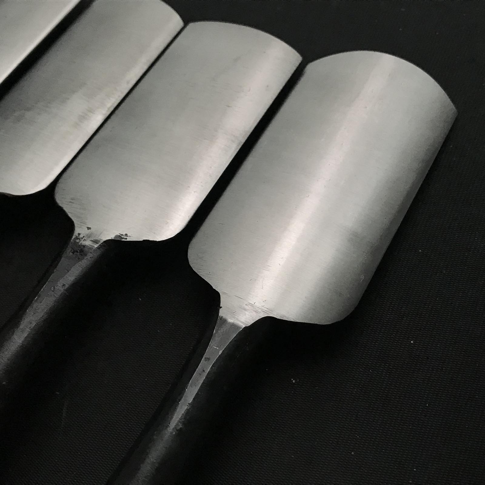 Old stock Kunitsuru Soto maru chisels set with white steel 掘出し物 國鶴 外丸叩き鑿 7本組 Sotomarunomi