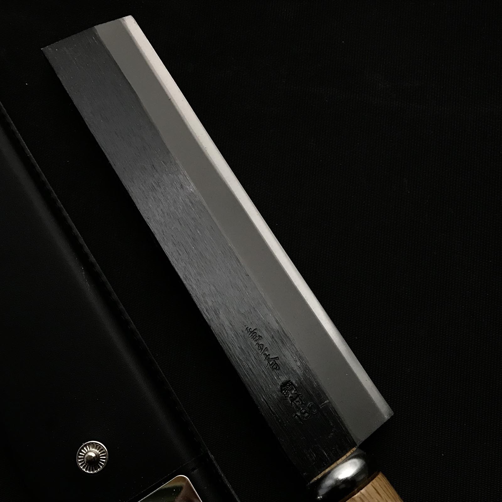 Ryuosai Bamboo Nata Knife with Double edged 竜王斎 竹割り鉈 鞘付 180mm