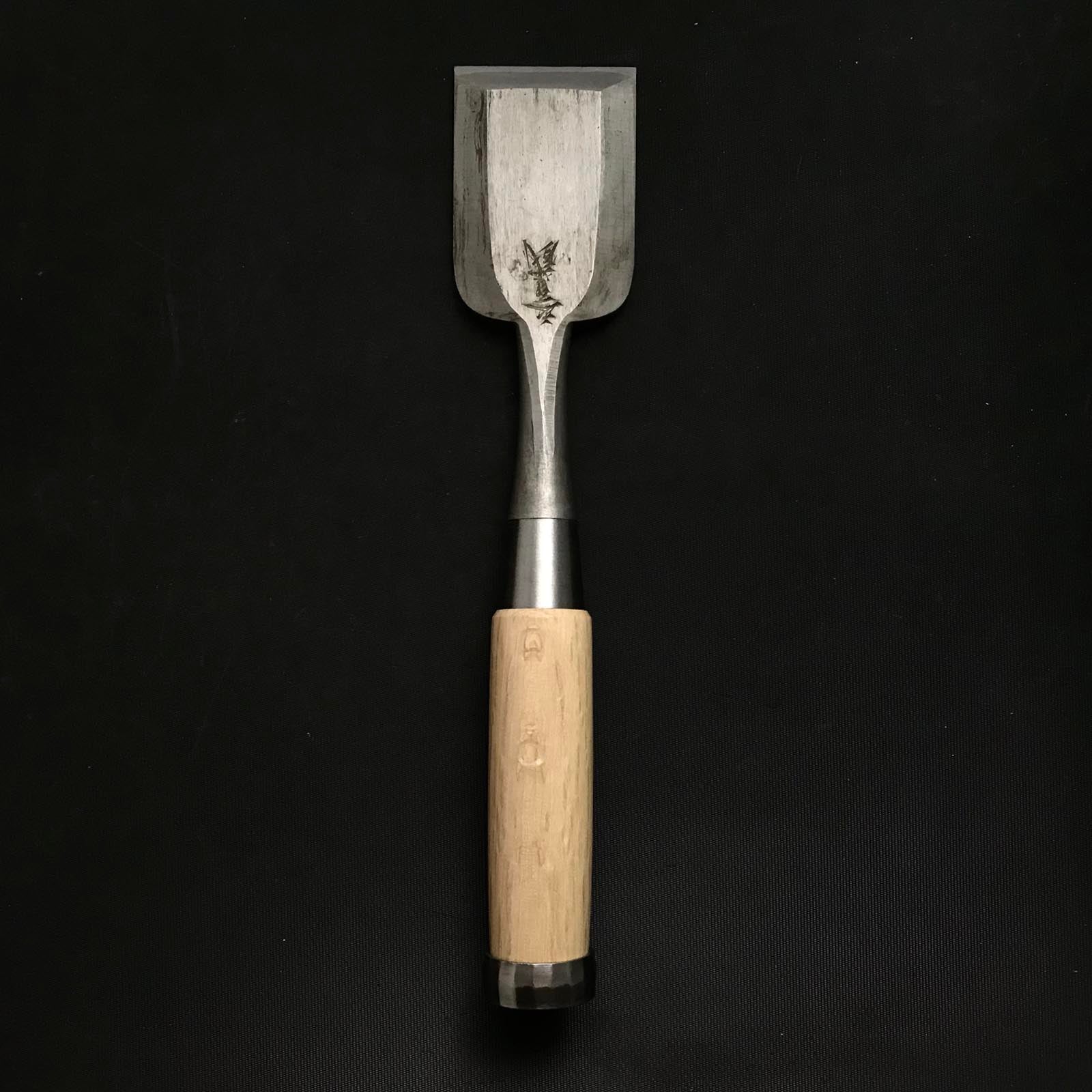 五百蔵作 墨流し 幅広叩き鑿 五つ裏 60mm たたきのみ