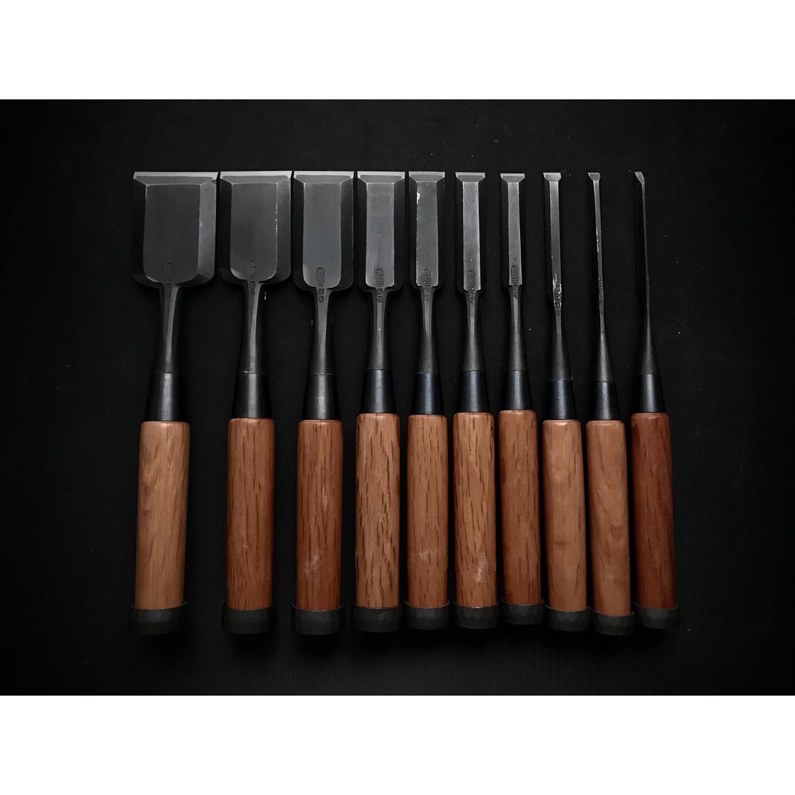 Fujihiro Bench chisels set by Chuutarou Imai 今井忠太郎作 二治弘 追入組鑿 磨裏 Oiirenomi