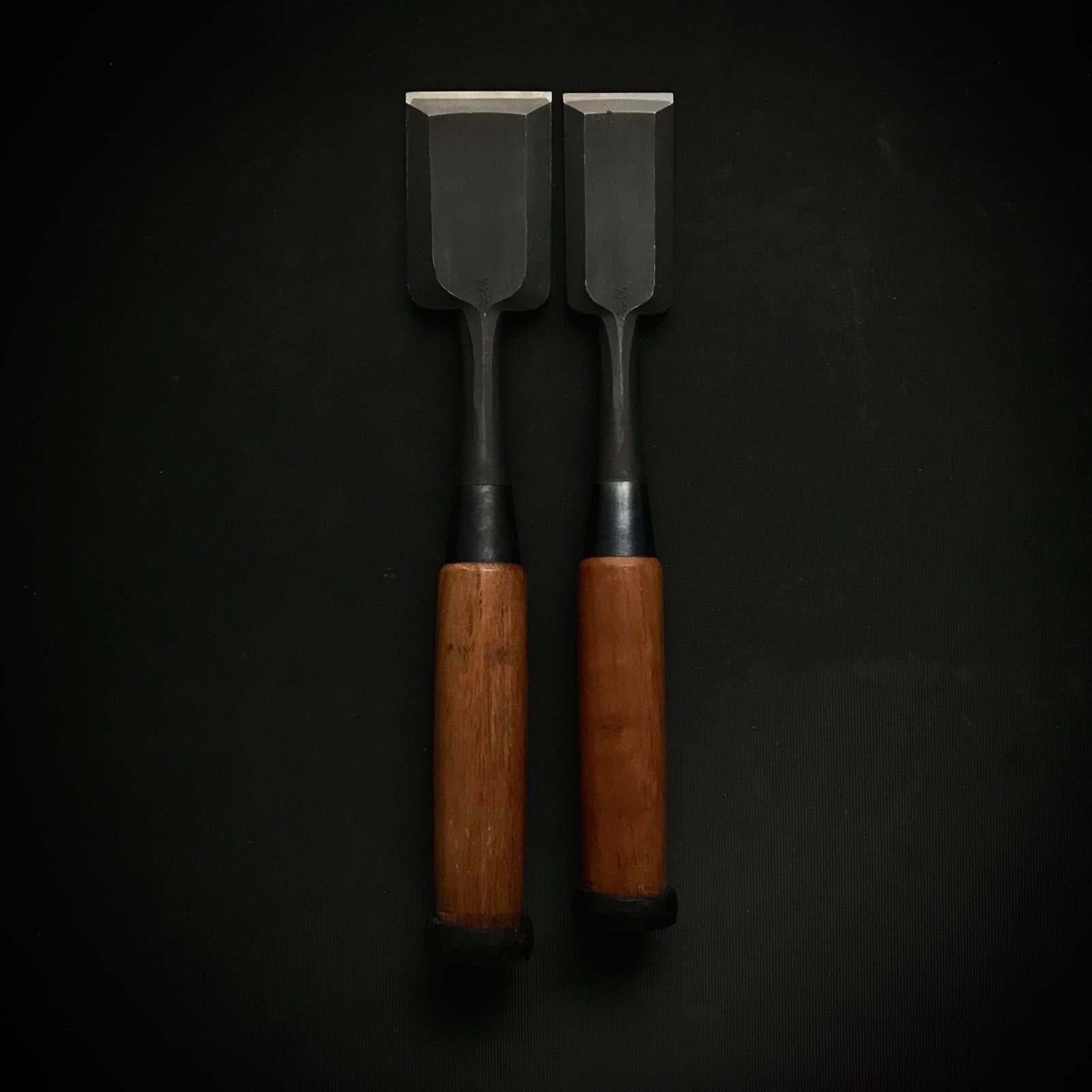 Kiyohisa Medium timber chisels by Watanabe Kiyoe 渡辺清栄作 清久作 中叩鑿 48mm 36mm