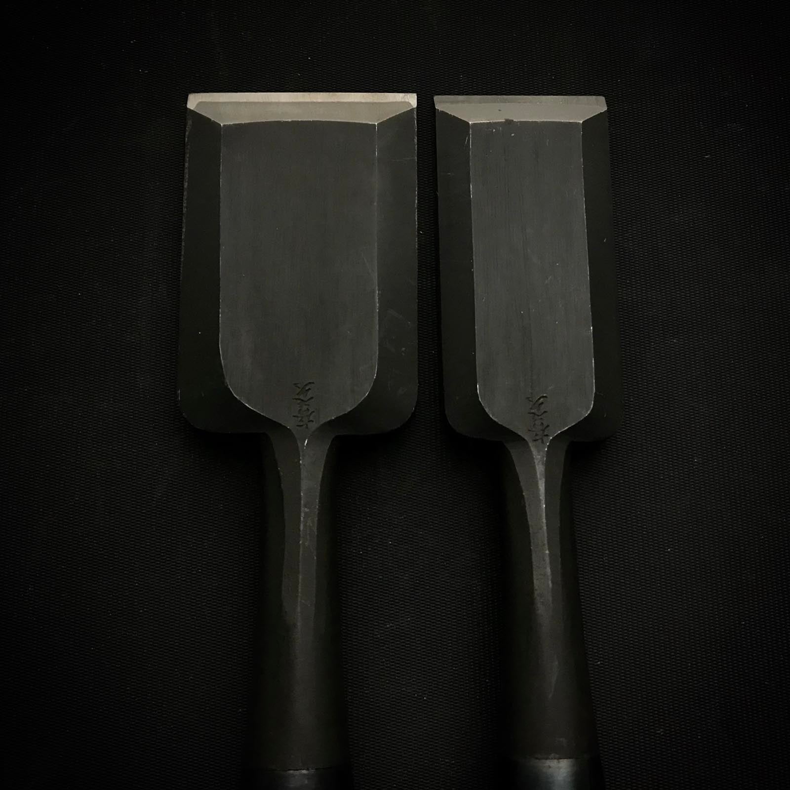 Kiyohisa Medium timber chisels by Watanabe Kiyoe 渡辺清栄作 清久作 中叩鑿 48mm 36mm