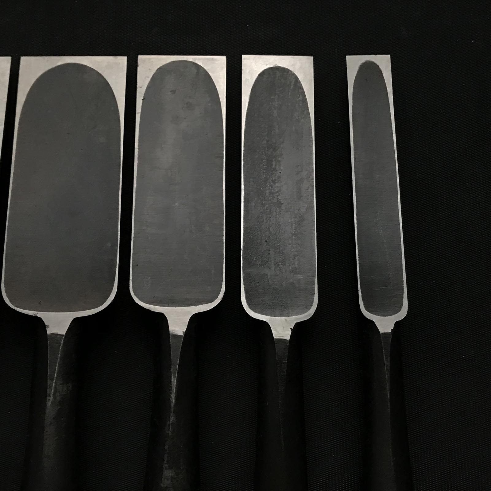 Old stock #1 Korehiro Timber chisels set with White steel 掘出し物 是弘 叩鑿6本組 Tatakinomi