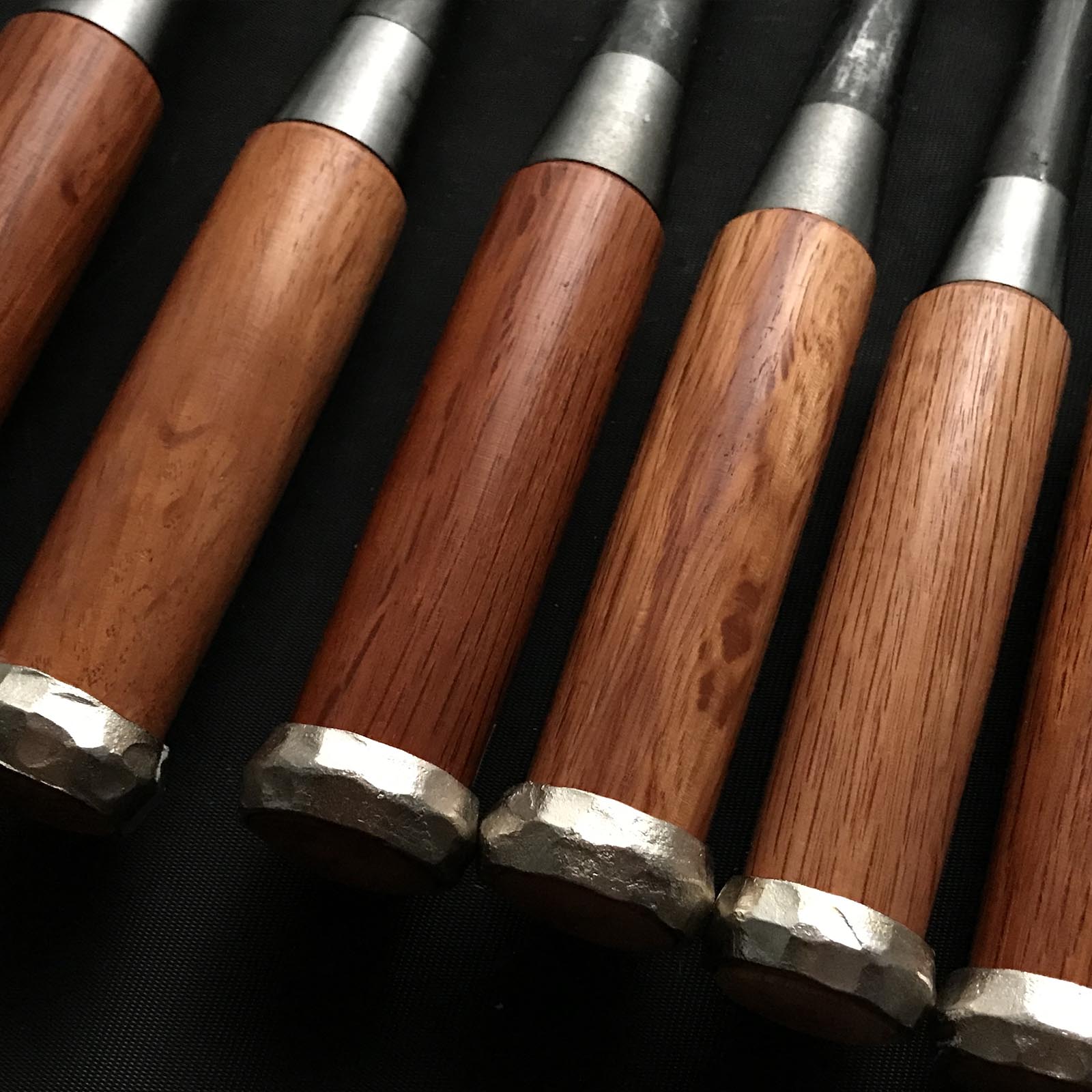 Old stock #1 Korehiro Timber chisels set with White steel 掘出し物 是弘 叩鑿6本組 Tatakinomi