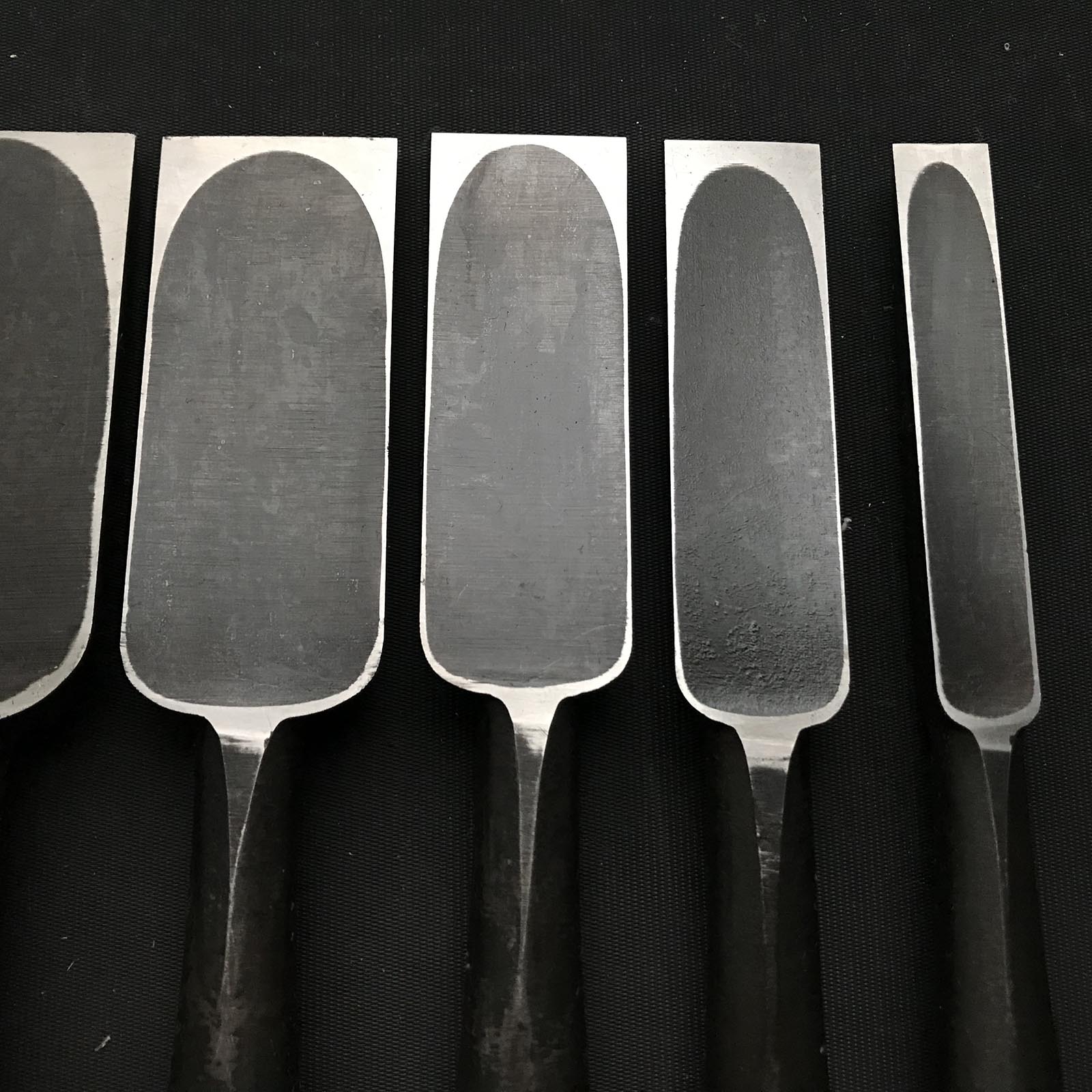 Old stock #3 Korehiro Timber chisels set with White steel 掘出し物 是弘 叩鑿6本組 Tatakinomi