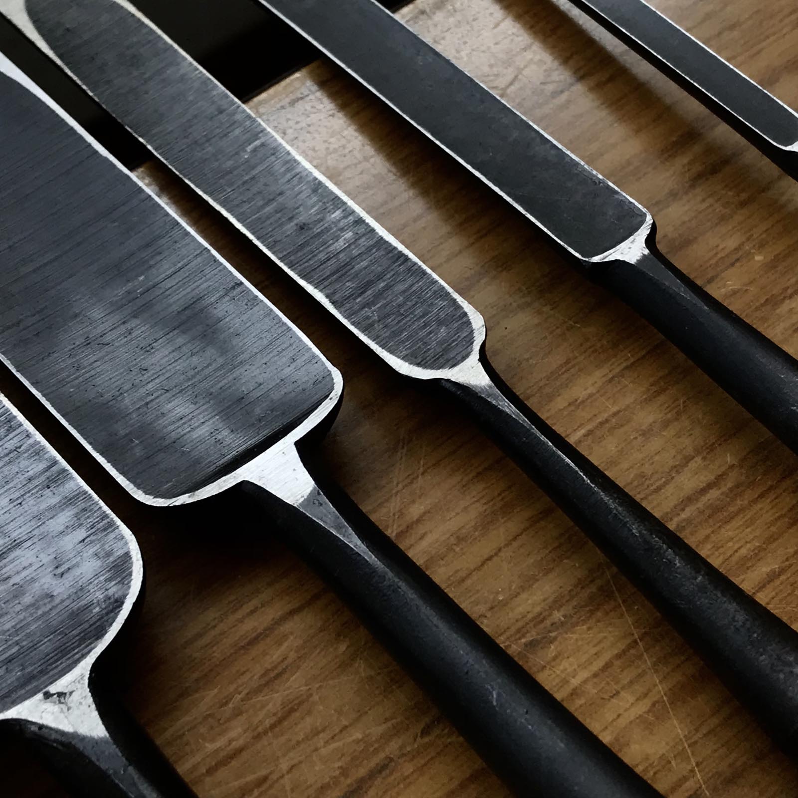 Old stock Kunitsuru Paring chisels with white steel 掘出し物 國鶴 薄鑿 Usunomi 9,12,15,30,36,42,48mm