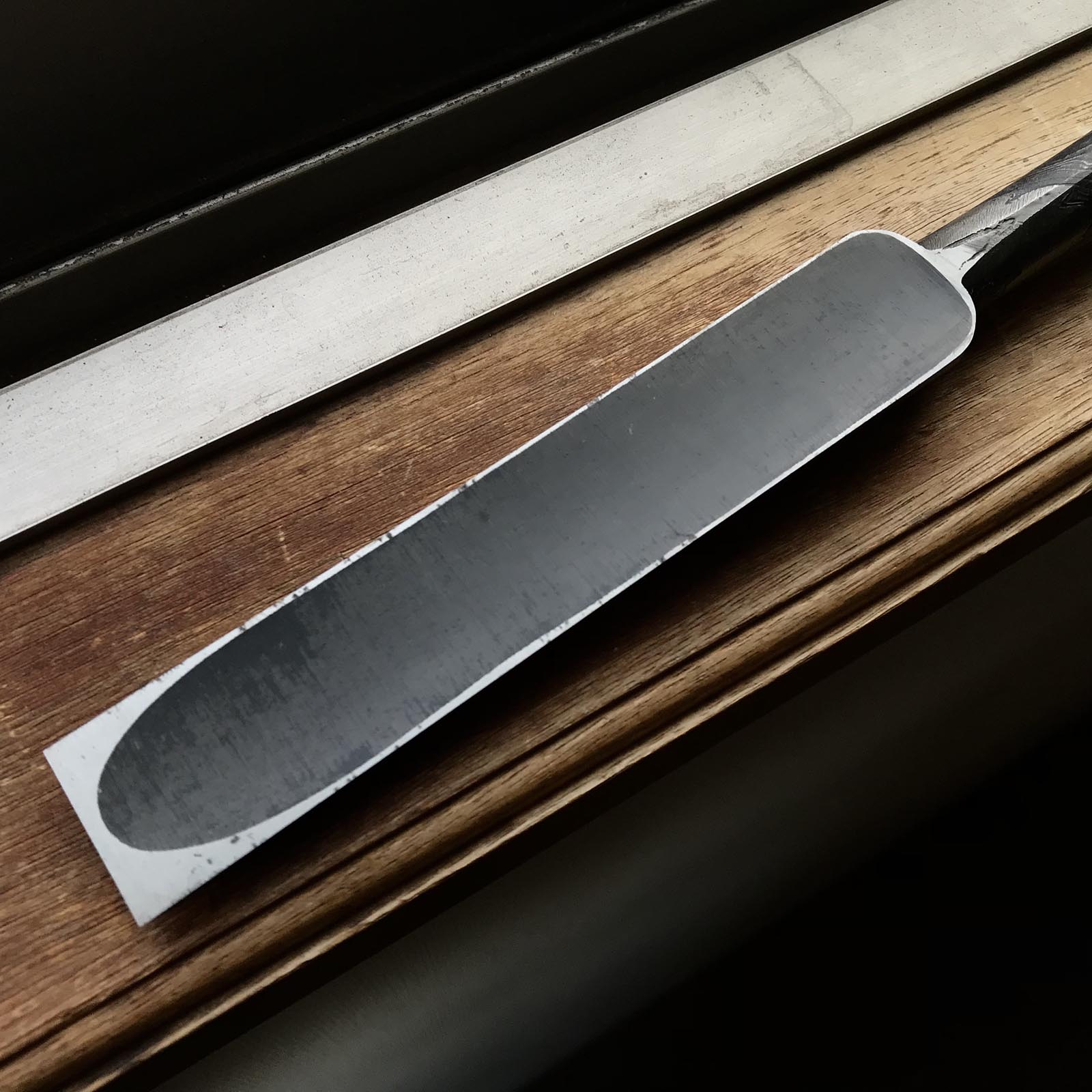 Old stock Kunikei 3rd Generations Special Slick Chisel 掘出し物 三代目國慶作 墨流し 穴屋鑿 24mm