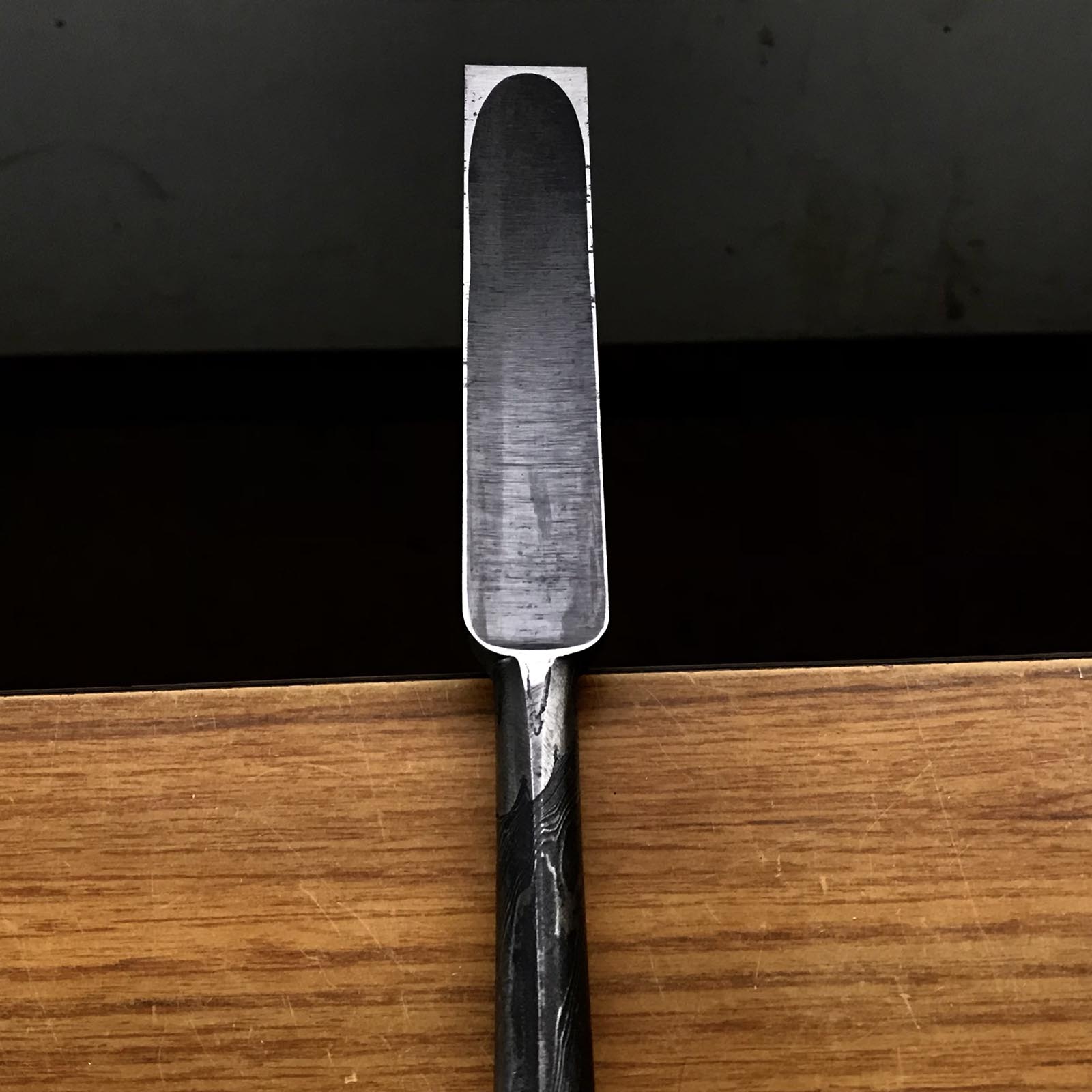 Old stock Kunikei 3rd Generations Special Slick Chisel 掘出し物 三代目國慶作 墨流し 穴屋鑿 24mm