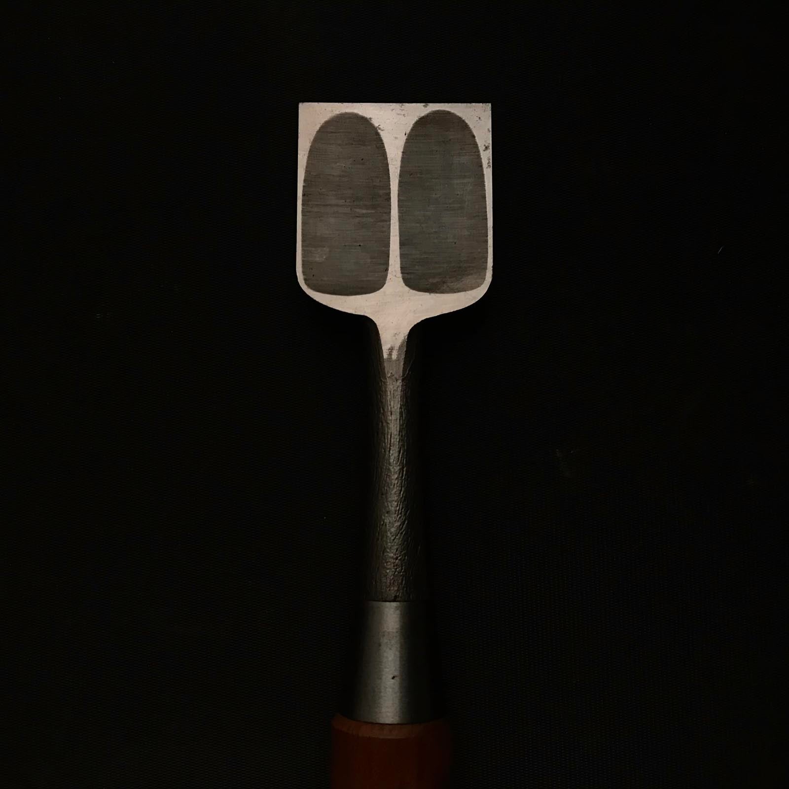 旧蔵 東宗吉 卓上鑿 和鉄 東宗吉 追入鑿 和鉄木目 42mm