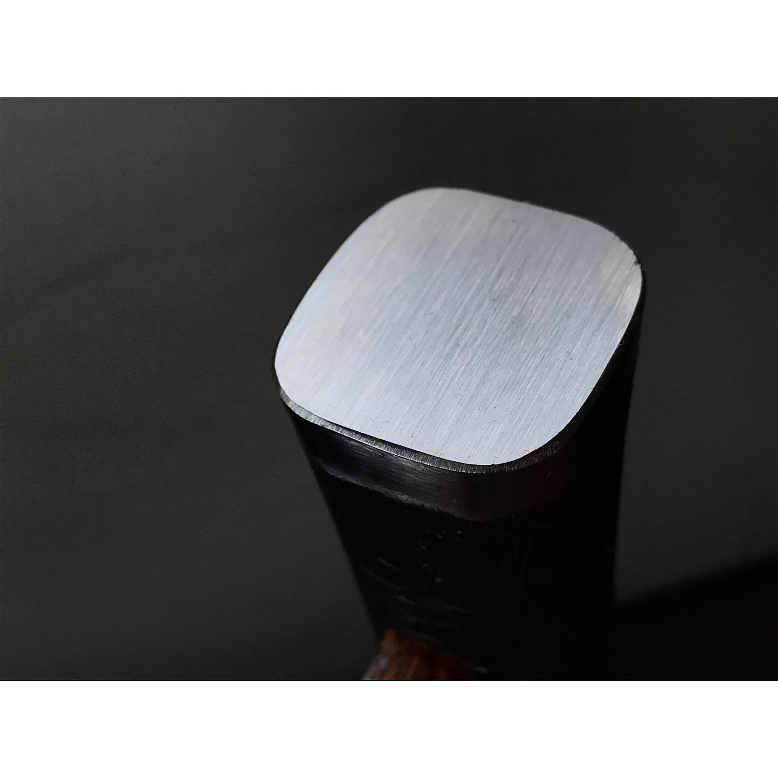 Old stock Masatsura Black Damascus Hand made Pasting steel Square Hammers 掘出し物 馬場正行 鋼付四角玄翁 黒木目 150匁