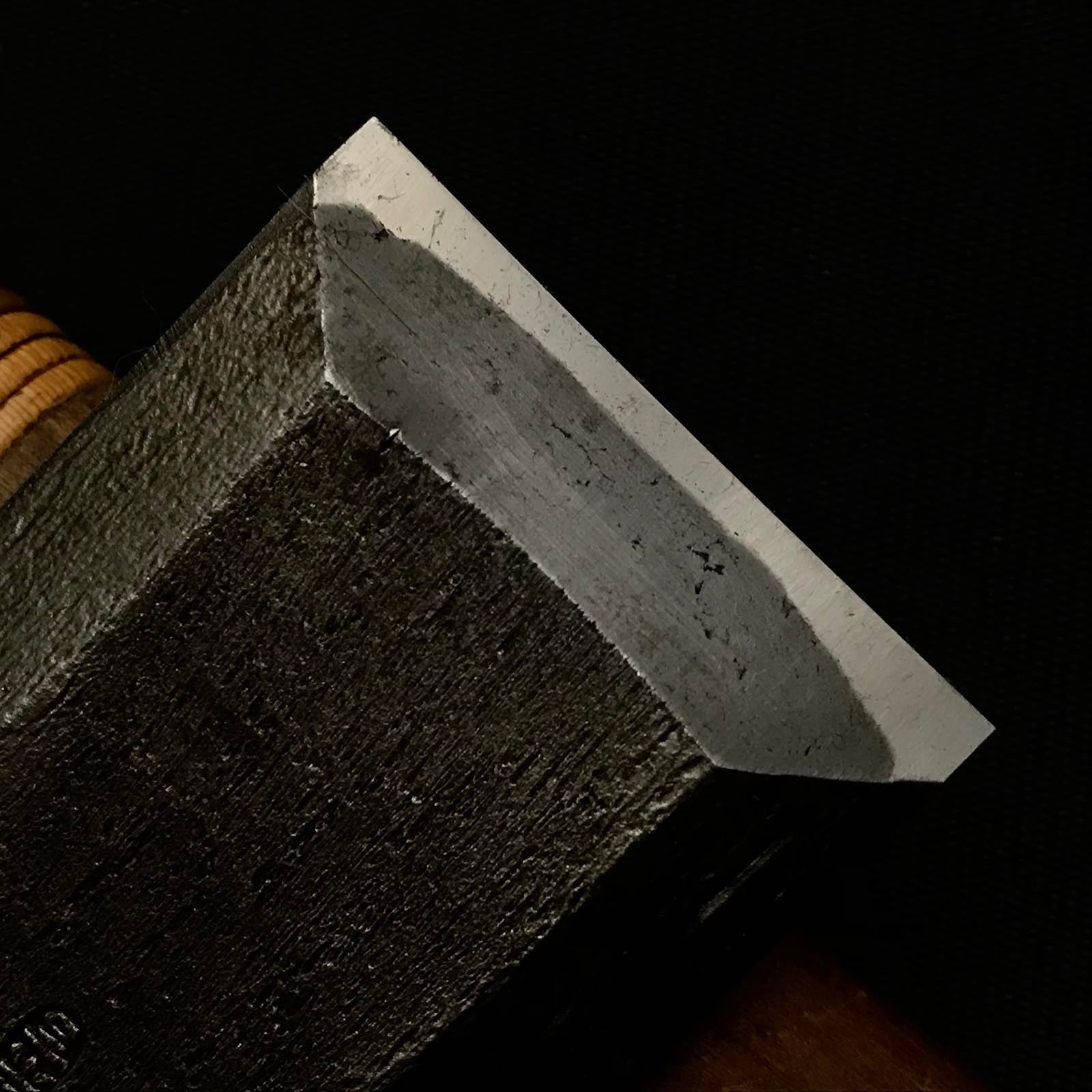 旧蔵 東宗吉 卓上鑿 和鉄 東宗吉 追入鑿 和鉄木目 42mm