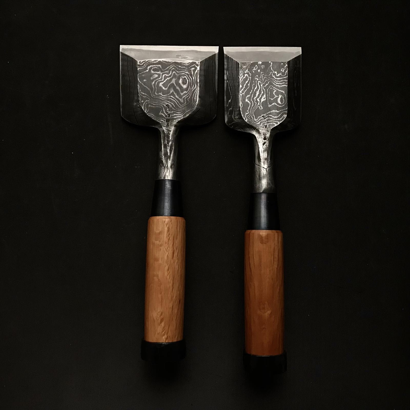 Sukemasa #2 Suminagashi Extra width Bench chisels 助正作 墨流し 幅広追入鑿 75mm 60mm Oirenomi