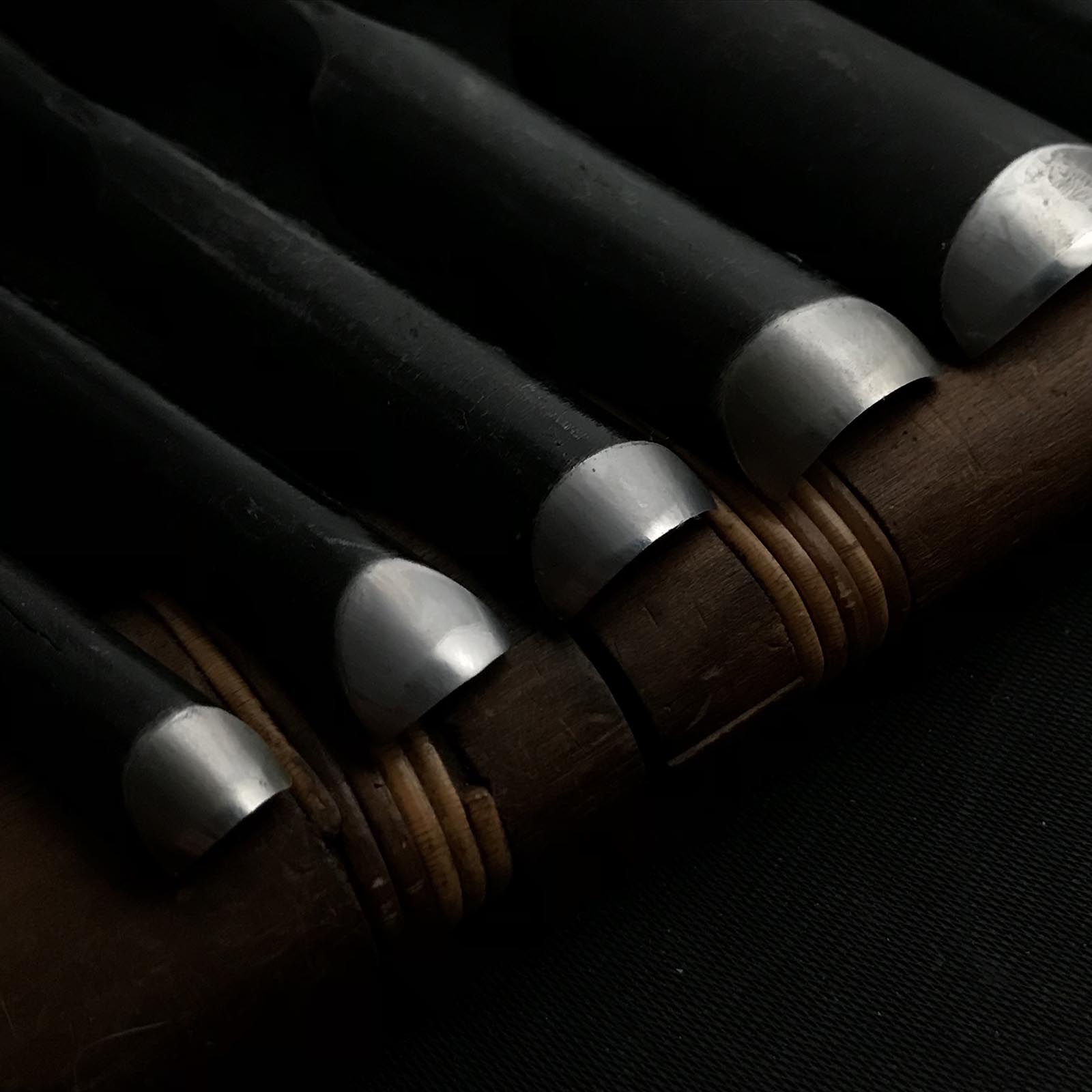 Old stock Uchimaru-Nomi Gouge Chisels (shallow U) 掘出し物 内丸鑿 浅丸 42,36,30,24,18,15,12,9mm