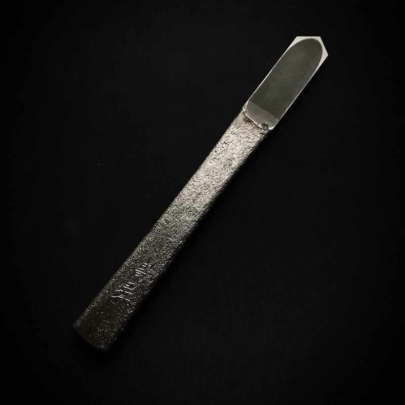 Takasho Kensaki Knife  (Mokume)  高昇作 木目 剣先 24mm