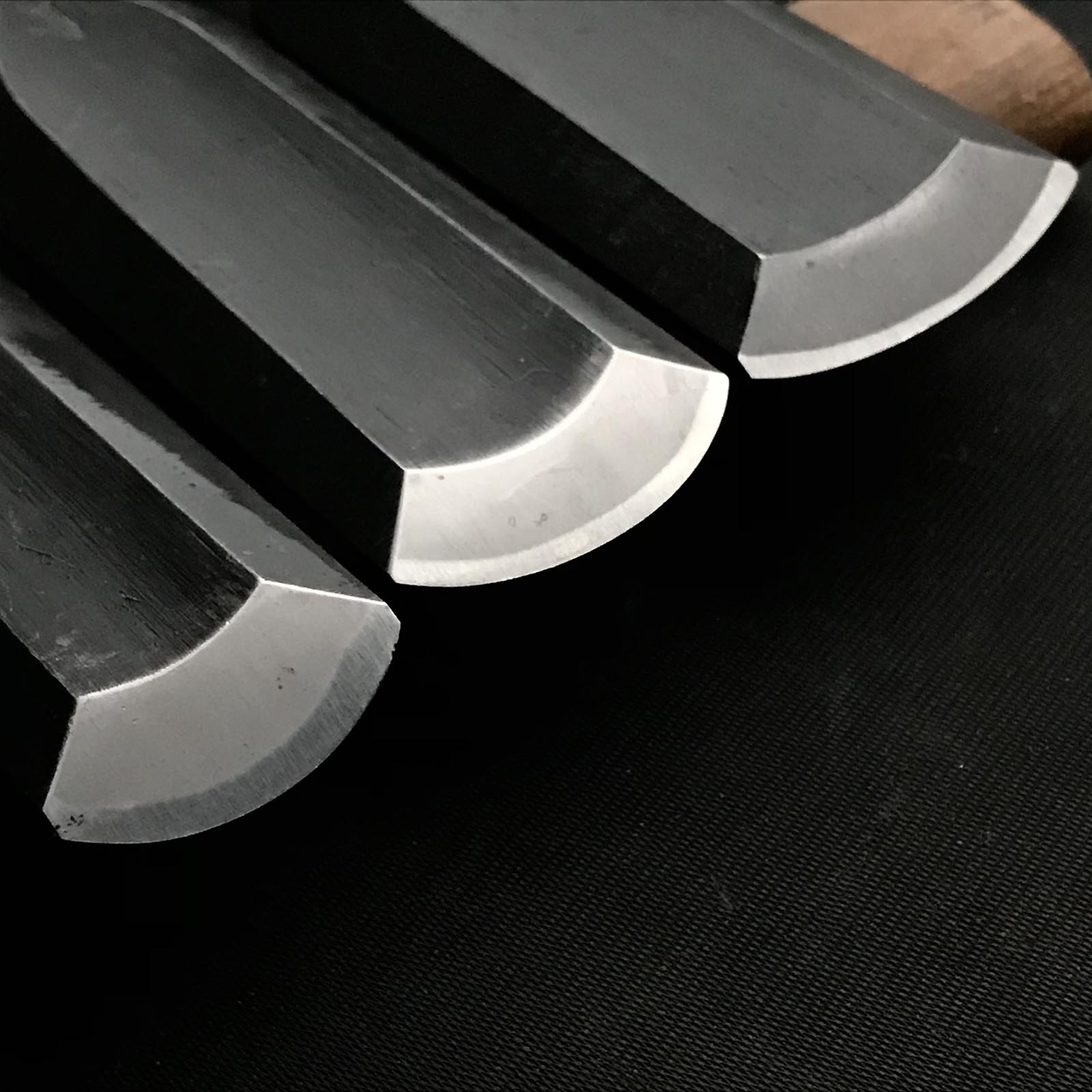 Old stock Kunitsuru Soto maru chisels set with white steel 掘出し物 國鶴 外丸叩き鑿 6本組 Sotomarunomi