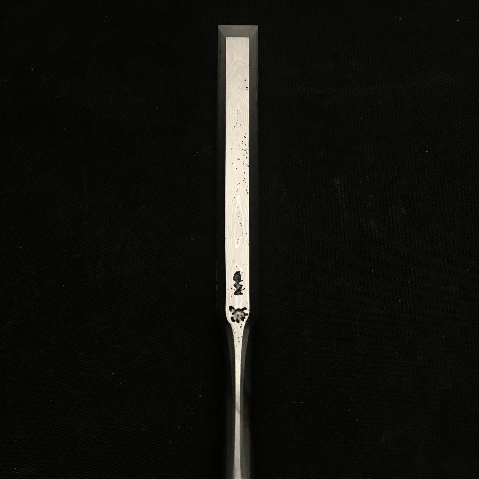 Old stock Kunikei 3rd Generation Early works Paring chisels 掘出し物 池田慶郎氏 三代目国慶作 早期作品 墨流し 薄鑿 12mm