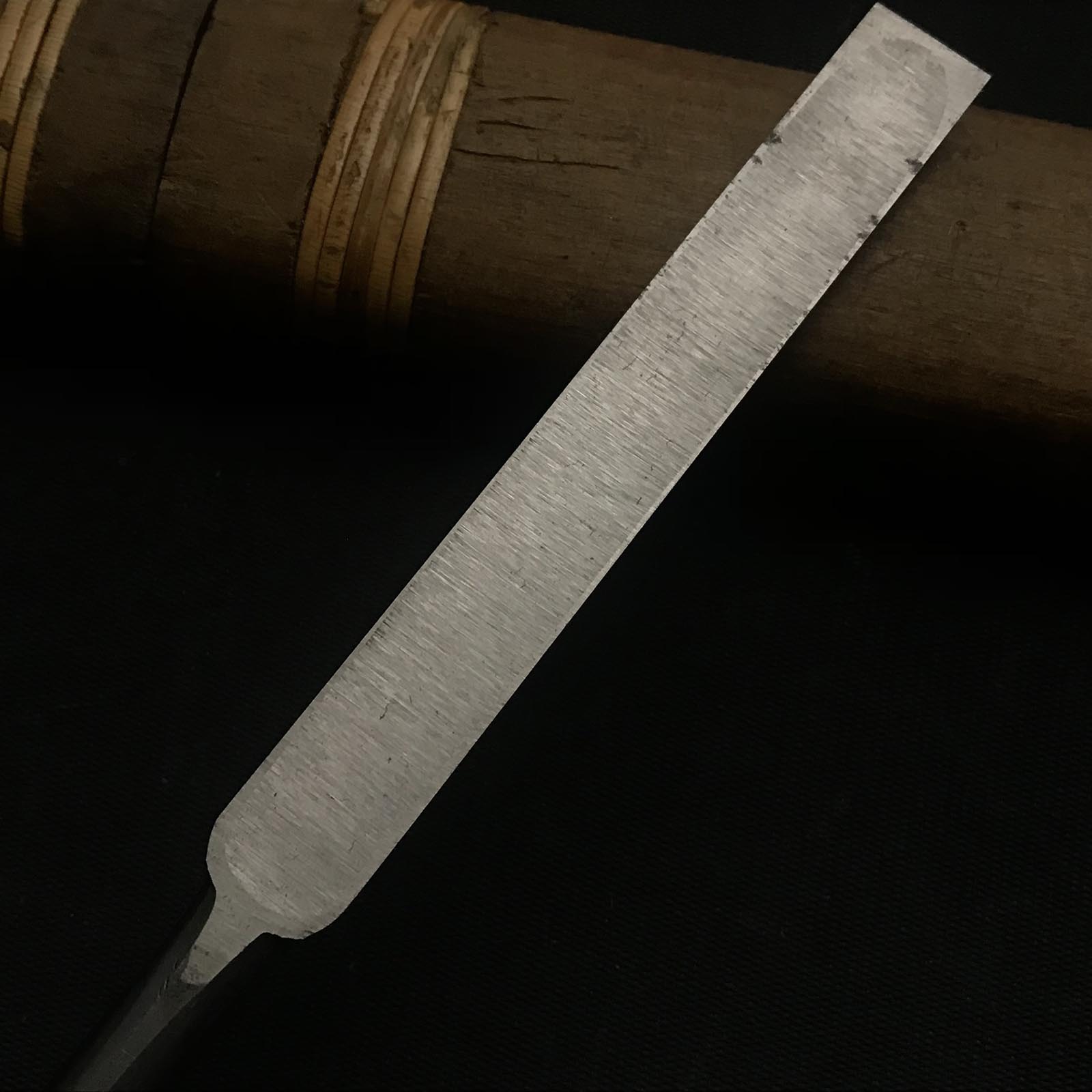 Old stock Kunikei 3rd Generation Early works Paring chisels 掘出し物 池田慶郎氏 三代目国慶作 早期作品 墨流し 薄鑿 12mm