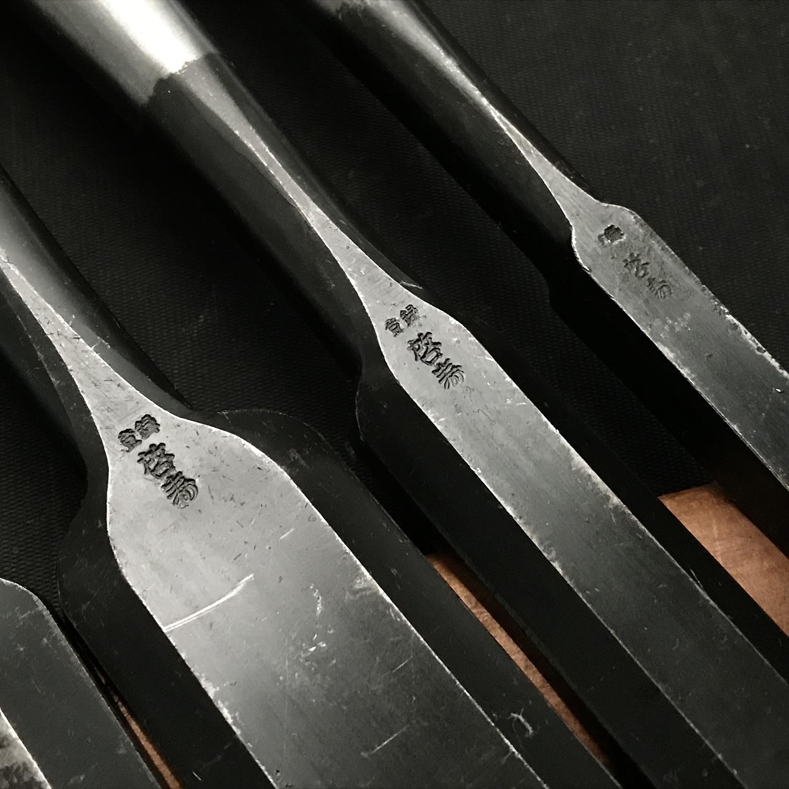 Used Keijyu Timber chisel by Keizaburo Nagaoke (Tatakinomi) 中古 永桶啓三郎作 啓寿 叩き鑿 12,24,36,42,48mm