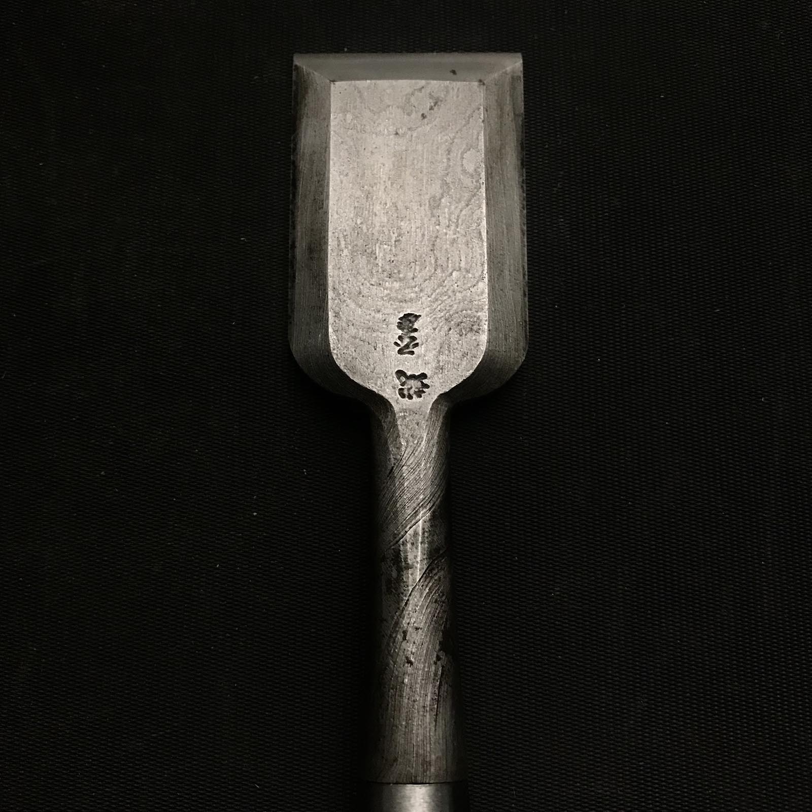 旧蔵 国慶三代 初期作品 卓上ノミ 掘り出し物 池田慶郎氏 三代目国慶作 初期作品 墨流し 追入鑿 36mm