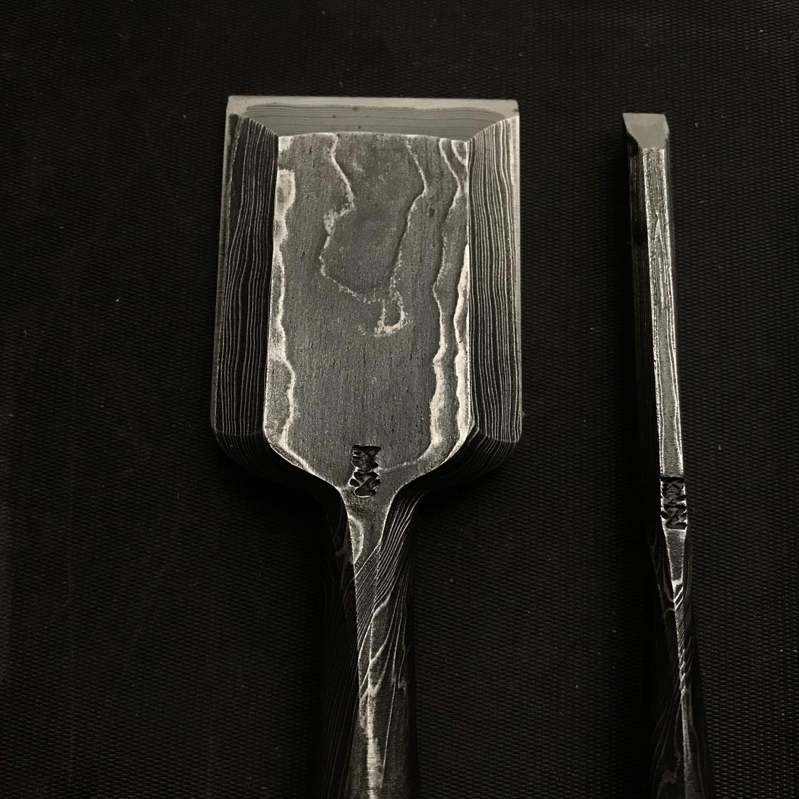 掘り出し物 池田慶郎氏 三代目国慶作 初期作品 墨流し 追入鑿 42mm 6mm 3mm