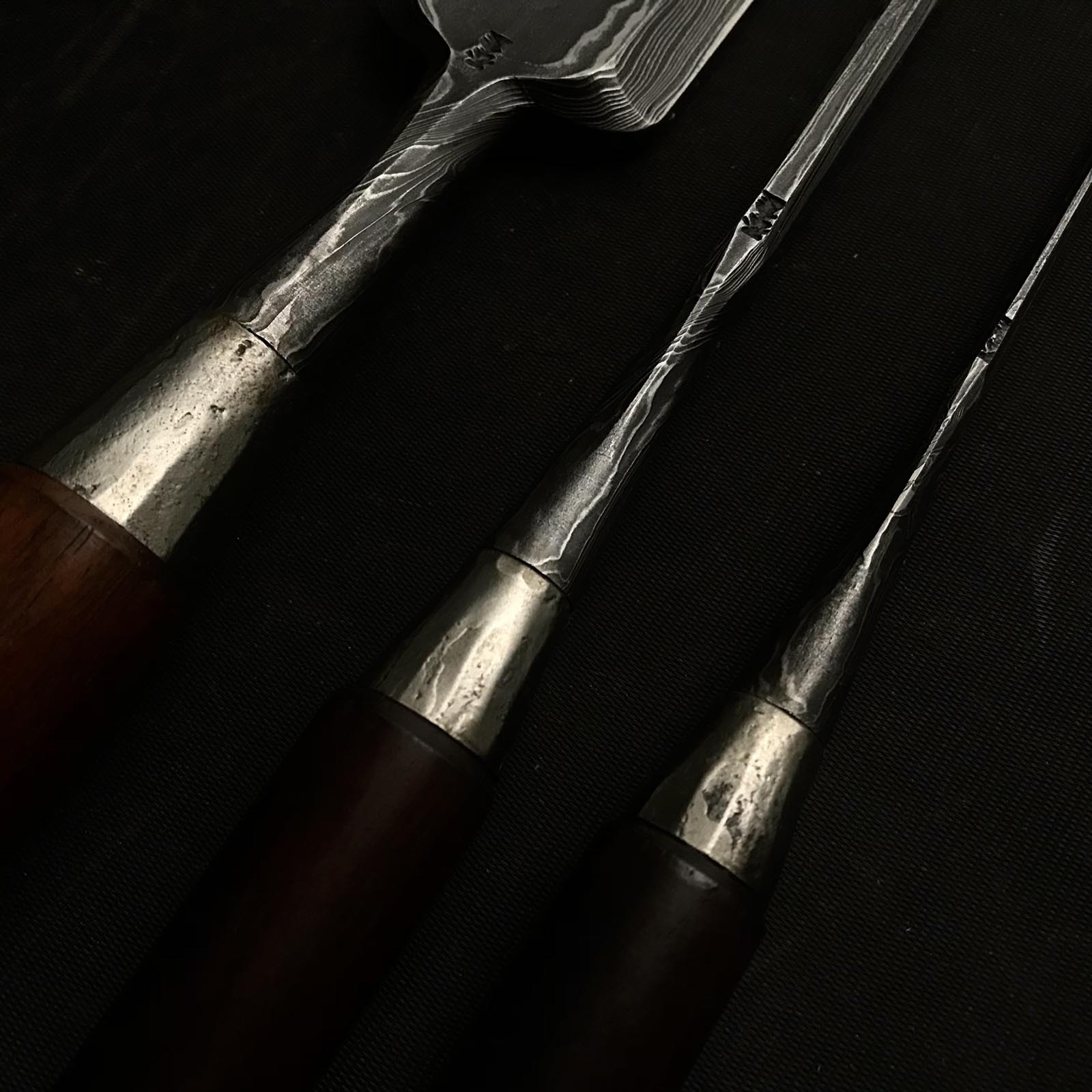 掘り出し物 池田慶郎氏 三代目国慶作 初期作品 墨流し 追入鑿 42mm 6mm 3mm