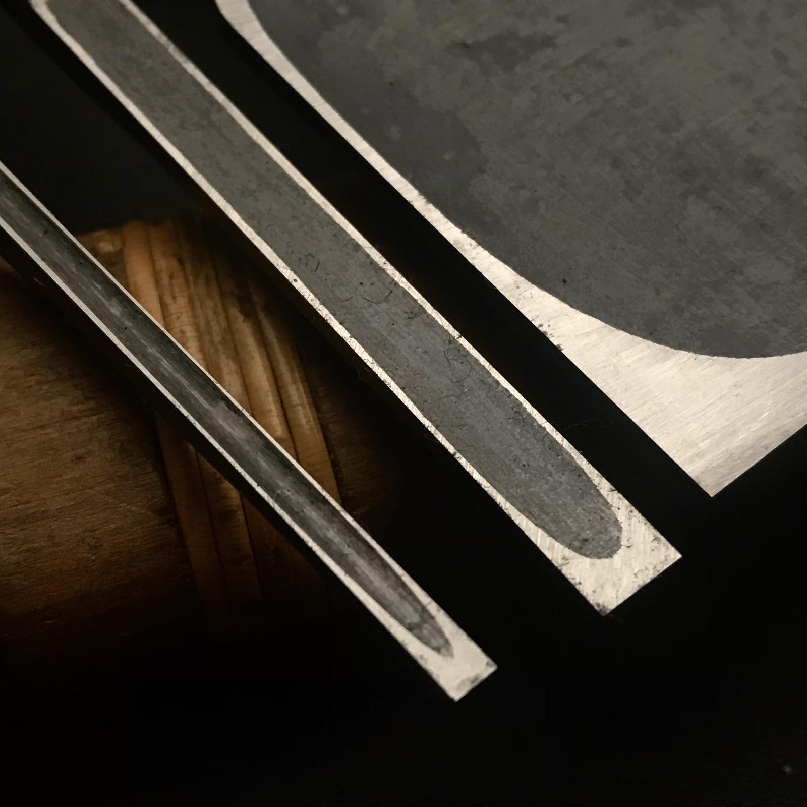 掘り出し物 池田慶郎氏 三代目国慶作 初期作品 墨流し 追入鑿 42mm 6mm 3mm