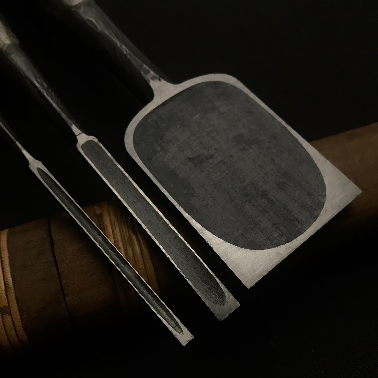 掘り出し物 池田慶郎氏 三代目国慶作 初期作品 墨流し 追入鑿 42mm 6mm 3mm