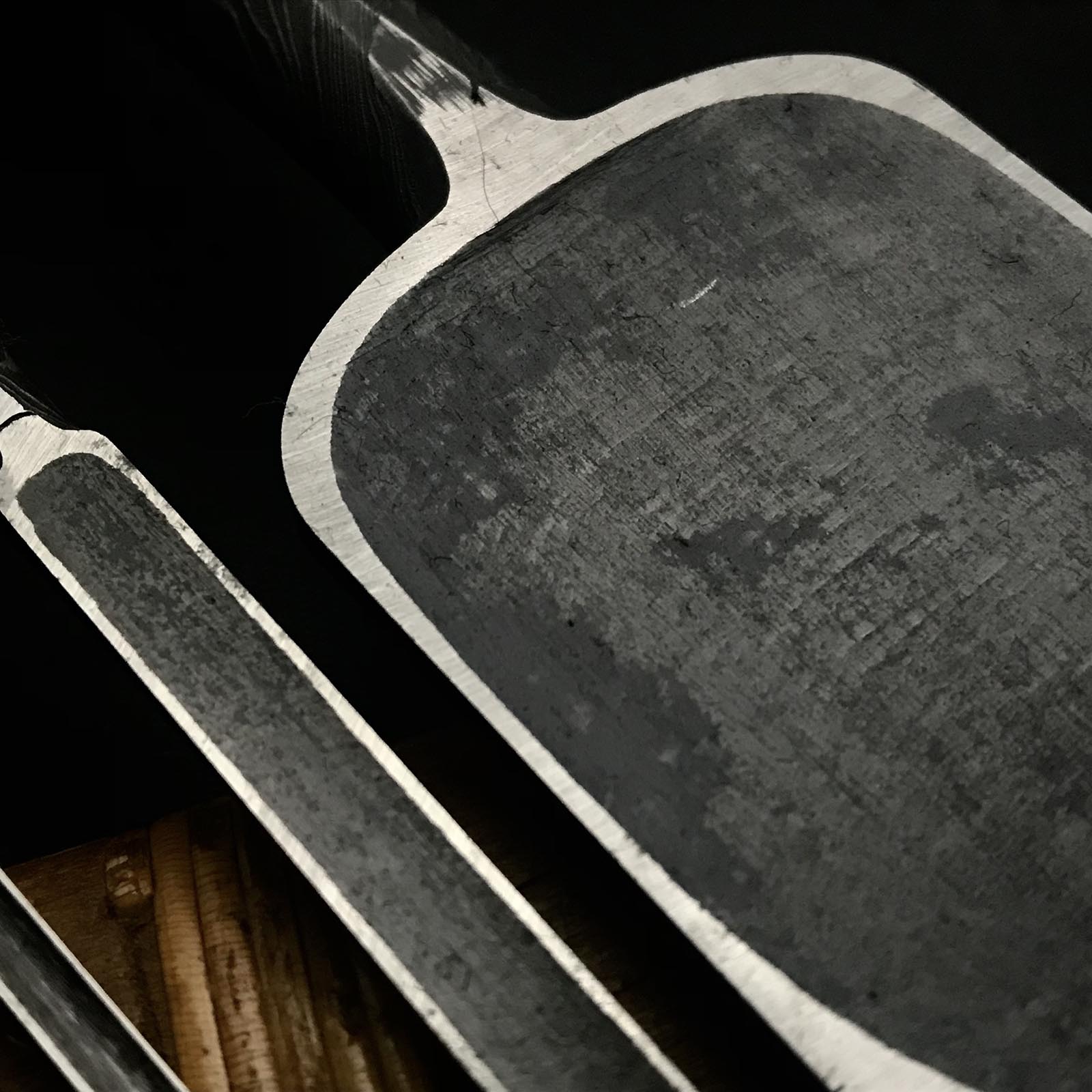 掘り出し物 池田慶郎氏 三代目国慶作 初期作品 墨流し 追入鑿 42mm 6mm 3mm