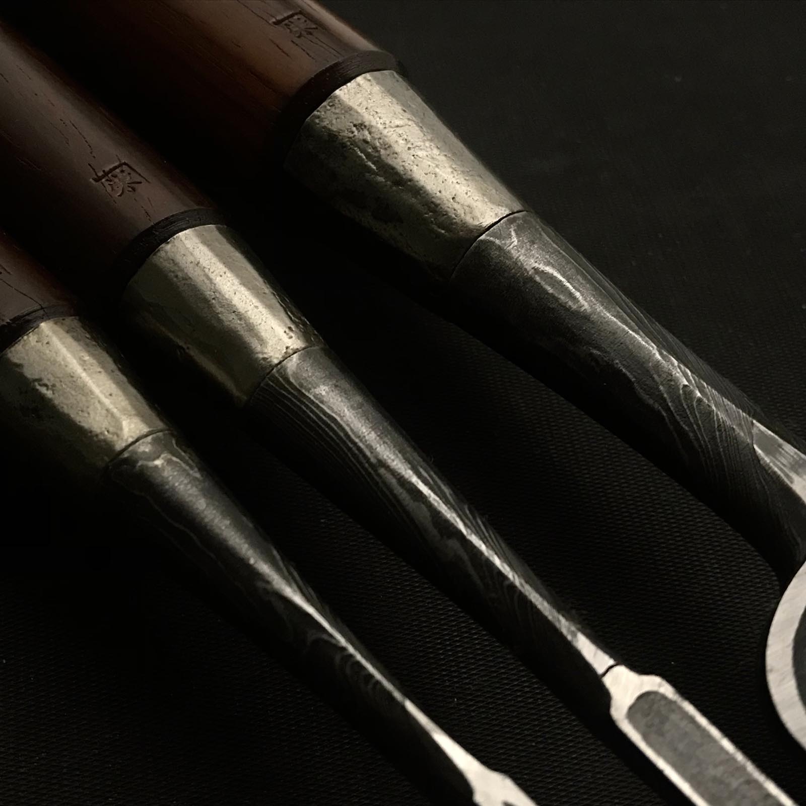 掘り出し物 池田慶郎氏 三代目国慶作 初期作品 墨流し 追入鑿 42mm 6mm 3mm