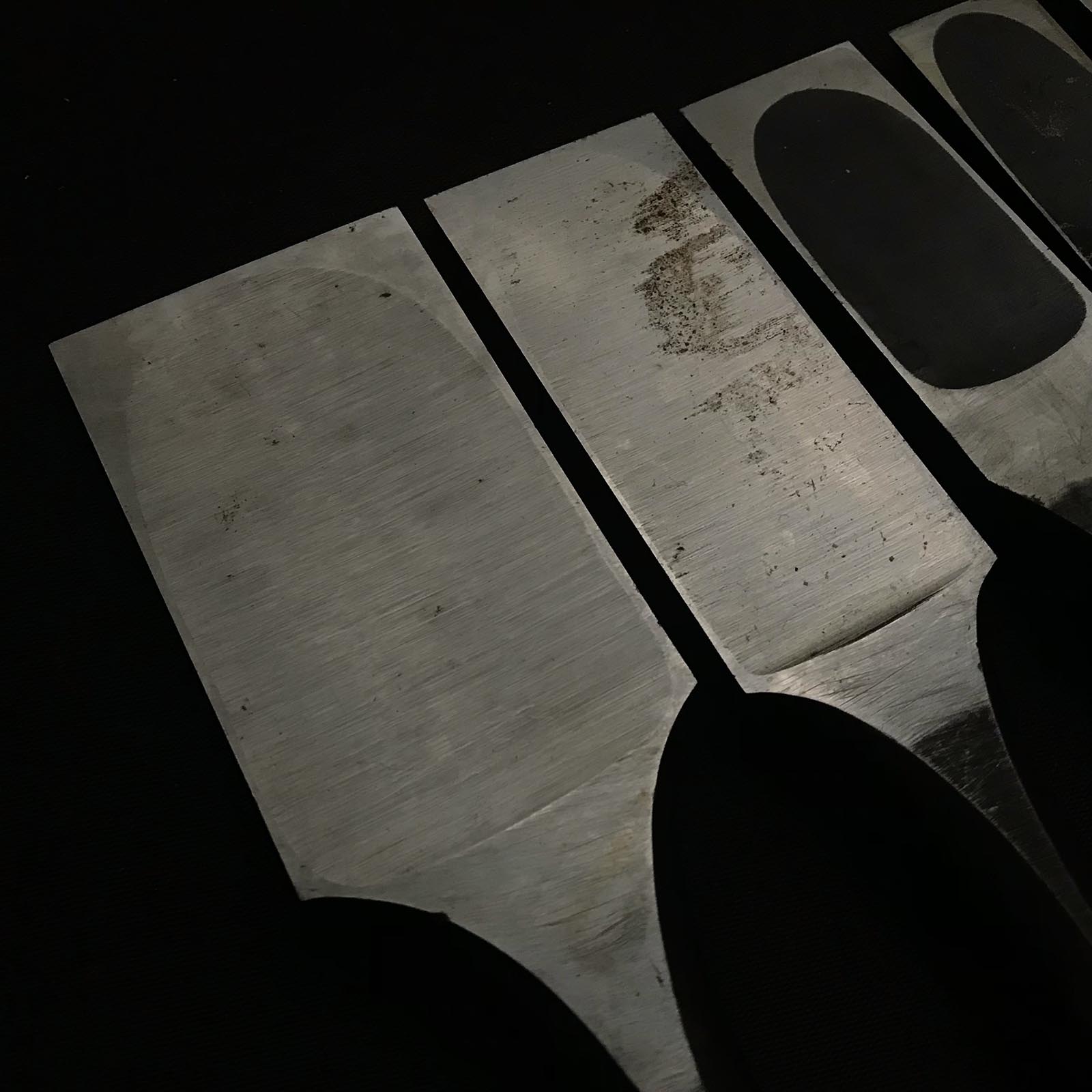 Old stock Damekiri chisels set 掘出し物 ダメ切り6本組鑿 Damekirinomi