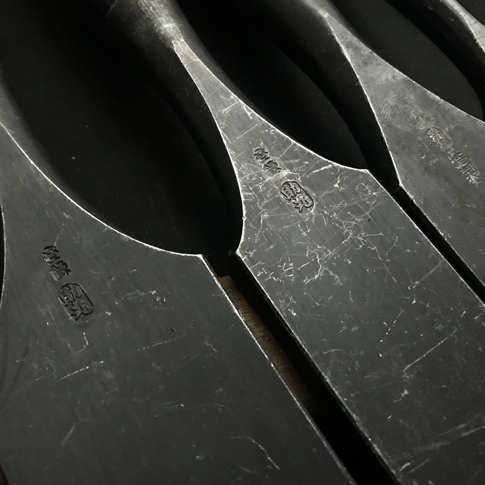 Old stock Damekiri chisels set 掘出し物 ダメ切り6本組鑿 Damekirinomi