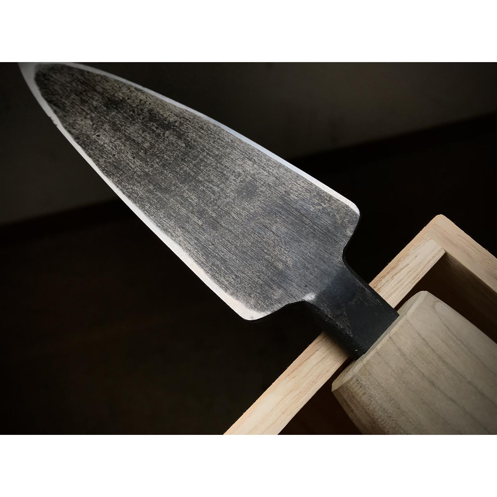 Kamon-Kiyohisa Yari Kanna by Watanabe Kiyoe 渡辺清栄作 家紋清久 100℃戻し 槍鉋 135mm