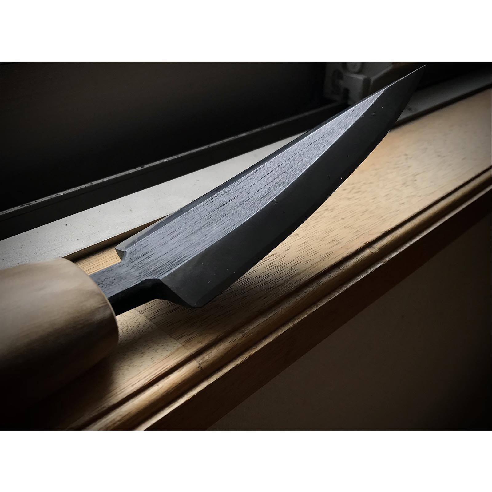 Kamon-Kiyohisa Yari Kanna by Watanabe Kiyoe 渡辺清栄作 家紋清久 100℃戻し 槍鉋 135mm