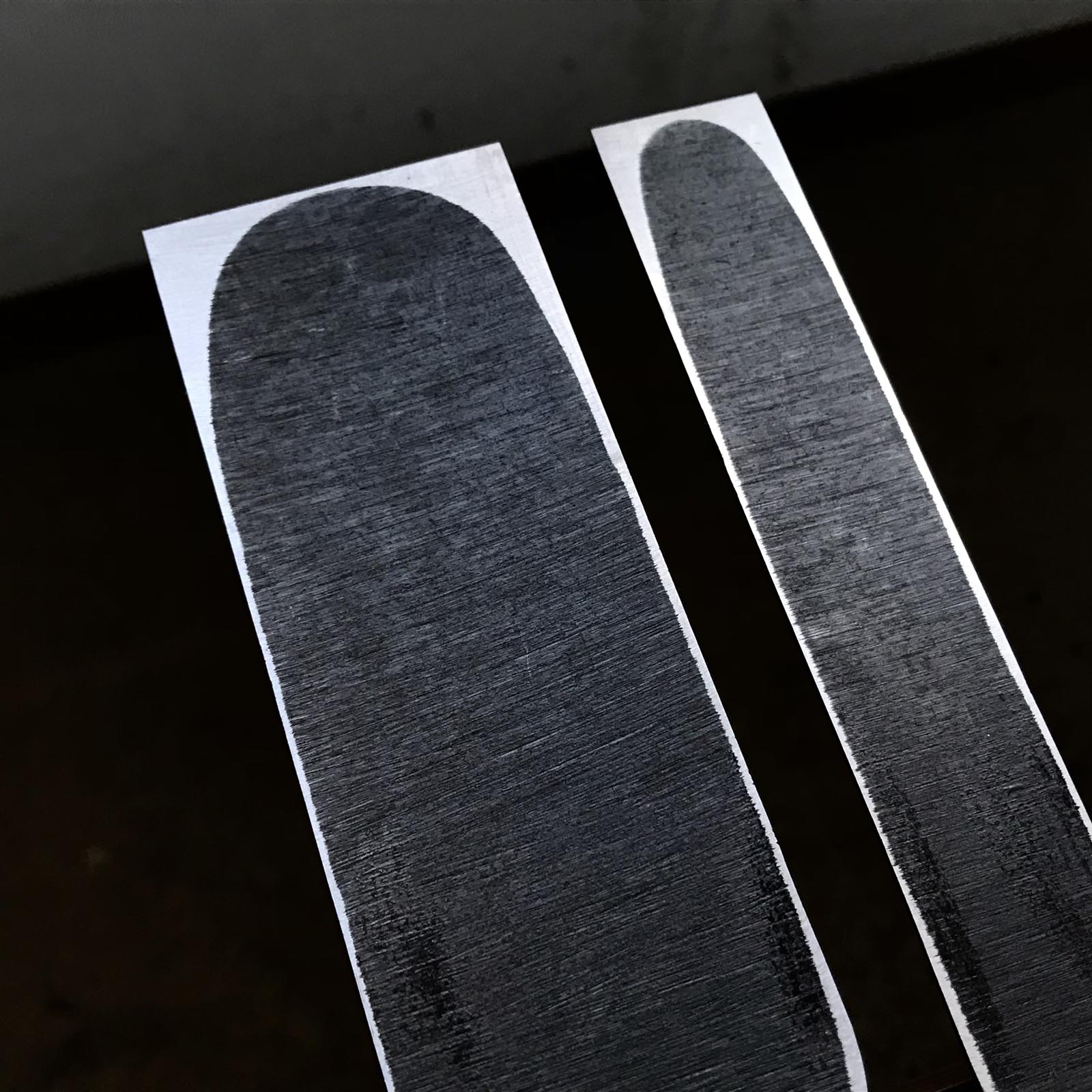 Sukemasa #5 (Third generation) Suminagashi Slick chisels set 三代目助正作 墨流し 本突組鑿  Hon-tsukinomi