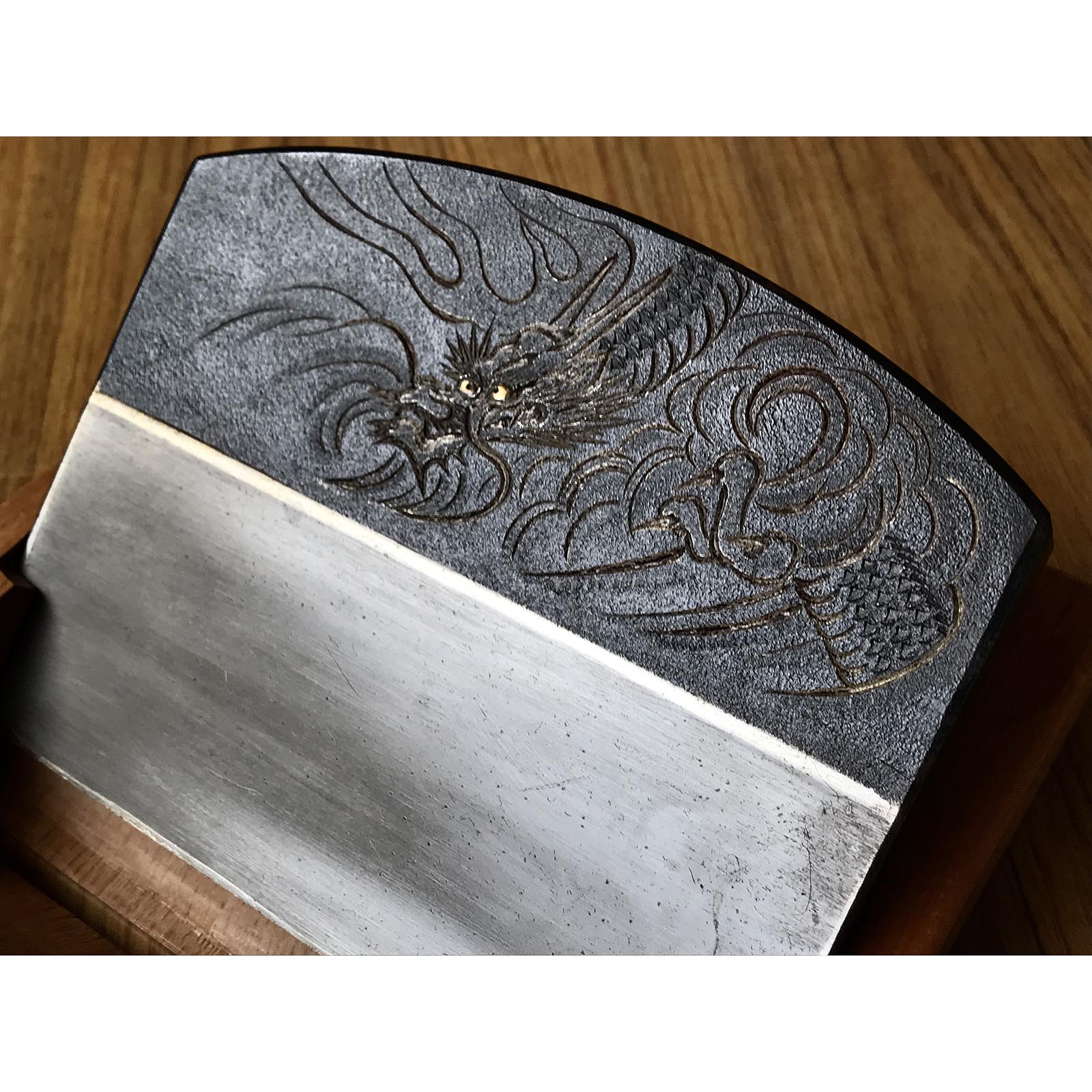 Old stock Dragon Large Plane with Nashiya dai 掘出し物 龍彫入 梨屋台 大鉋 170mm