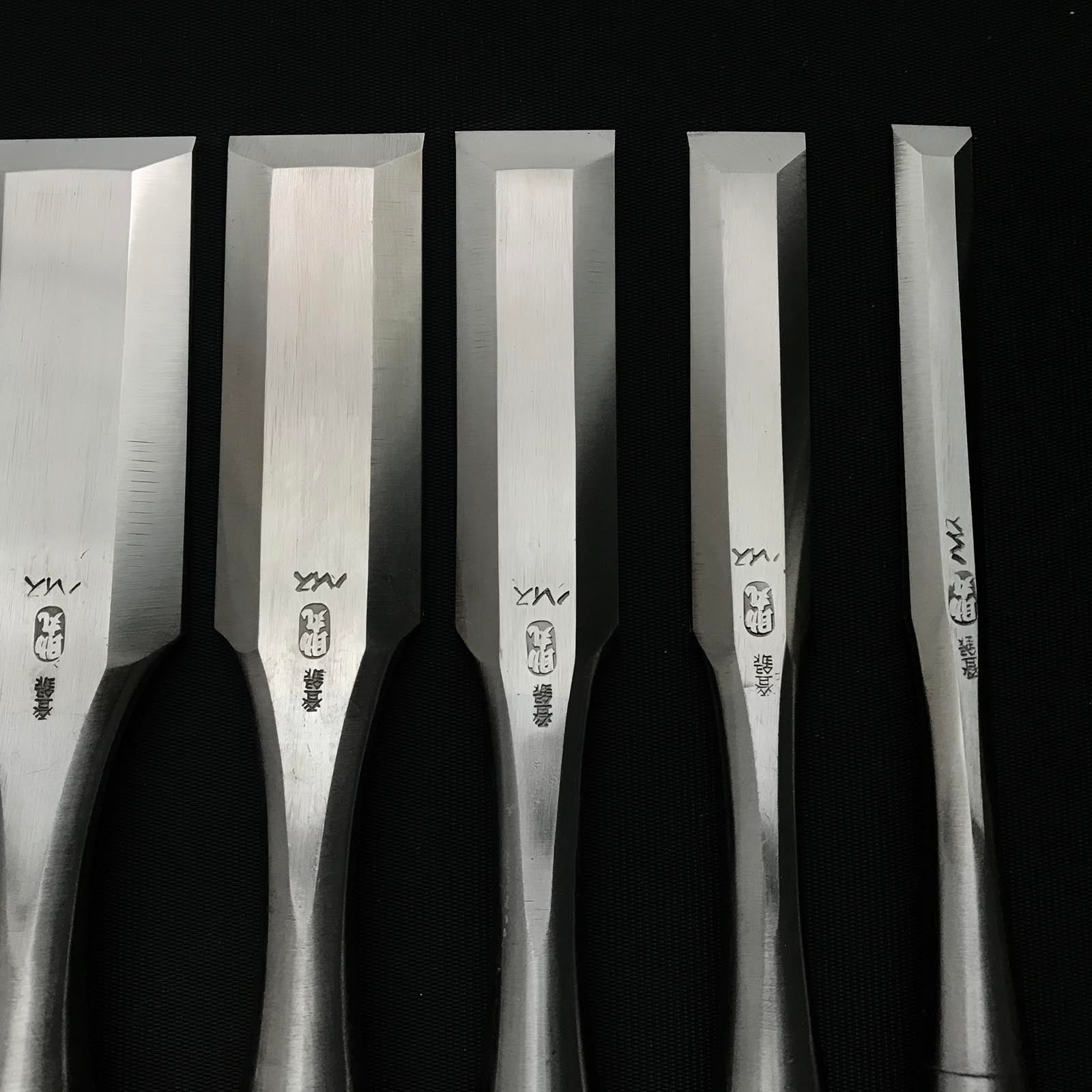 Sukemaru 4th High-Speed Steel Damekiri chisels by Usui Yoshio 四代助丸 碓氷淑郎 ハイス鋼 ダメ切り鑿 Damekirinomi