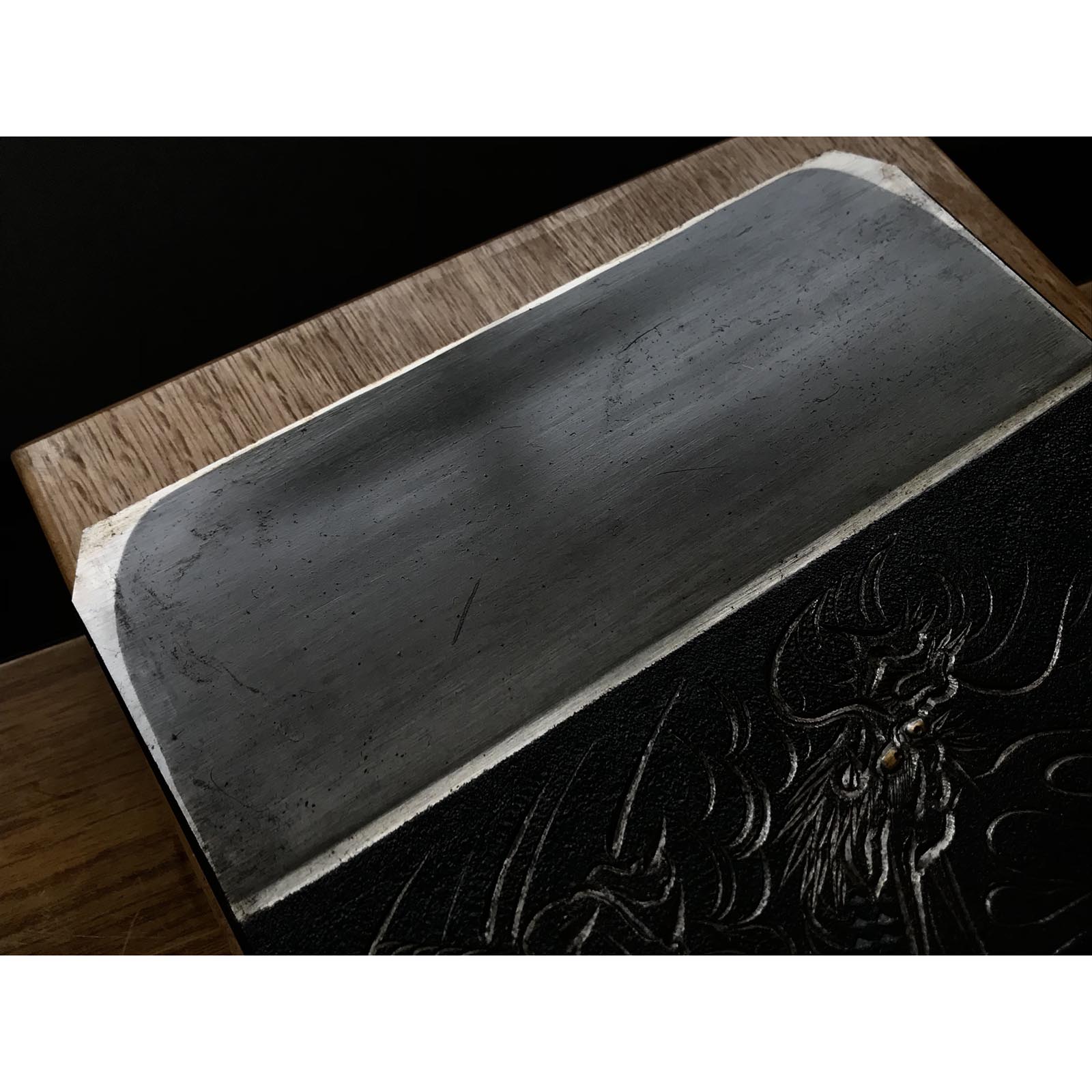 Old stock Dragon Large Plane with Nashiya dai 掘出し物 龍彫入 梨屋台 大鉋 170mm