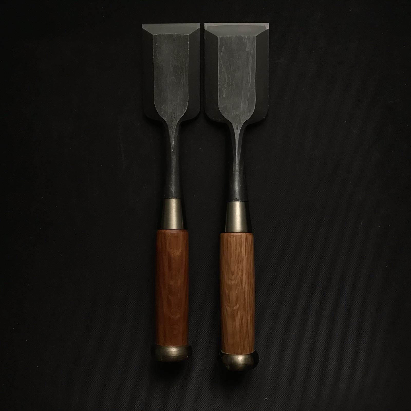 Old stock Yoshitaka Timber chisels 掘出し物 義隆 叩鑿 60mm 54mm Tatakinomi