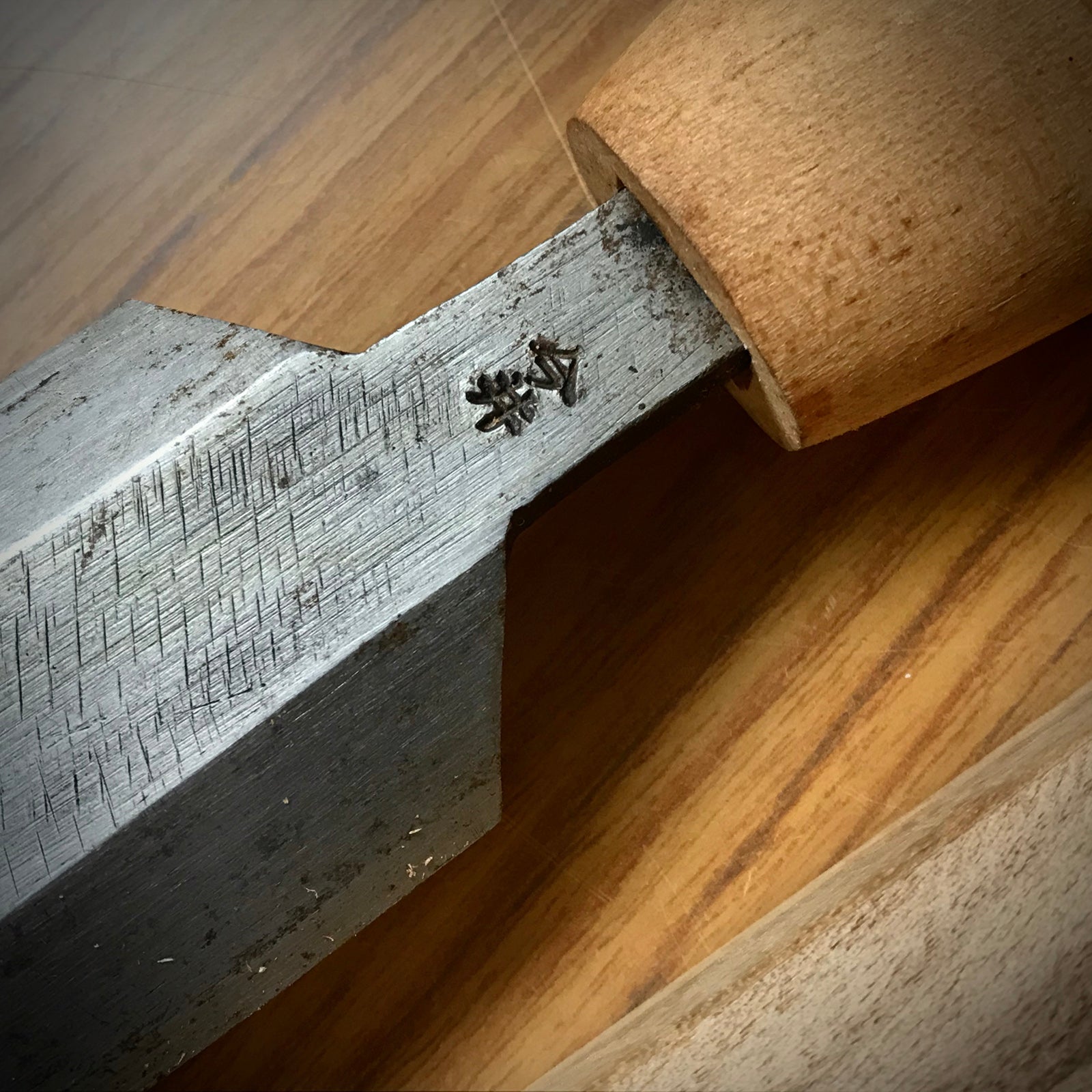 Large Yari Kanna by Imai Shigenobu with Saya 今井重信作 槍鉋 鞘付 145mm