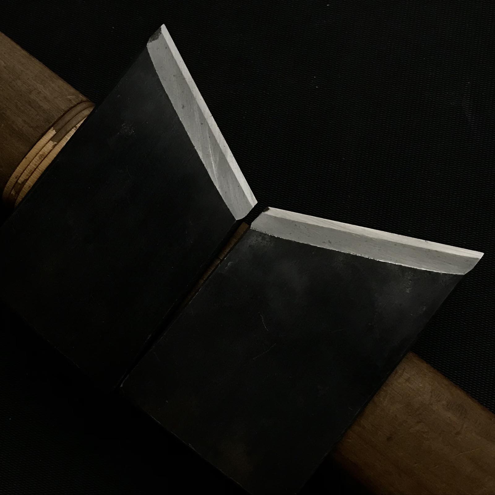 旧蔵 慶三郎 鉋鉋セット(キワカンナ) 青鋼 圭三郎 際鉋 左右セット 54mm