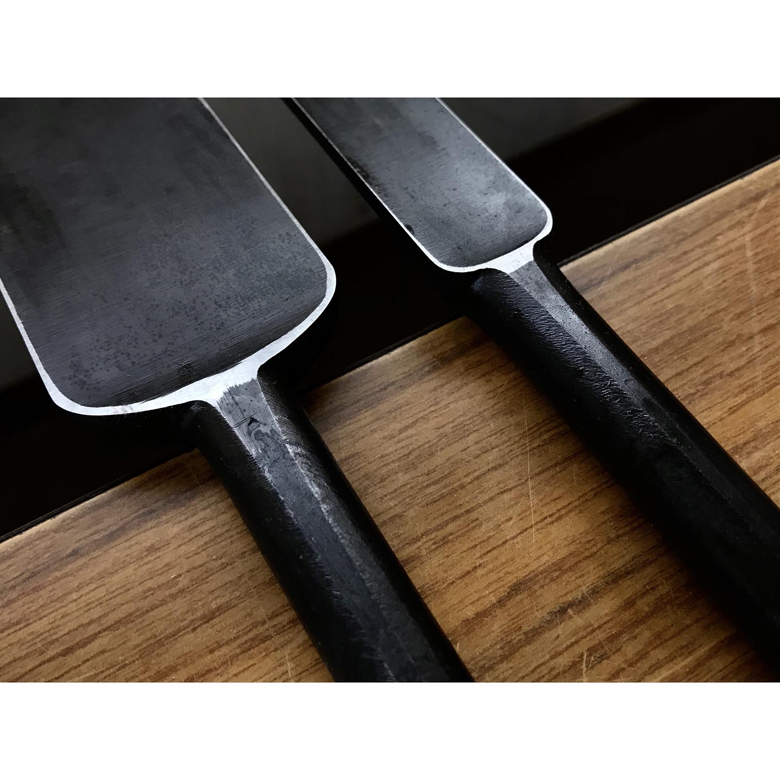 Old stock Kunikei Slick Chisels set by Ikeda Yoshiro (Ootsuki-nomi, Hontsuki-Nomi) 掘出し物 池田慶郎氏 三代目国慶作 本突き組鑿 48,24mm