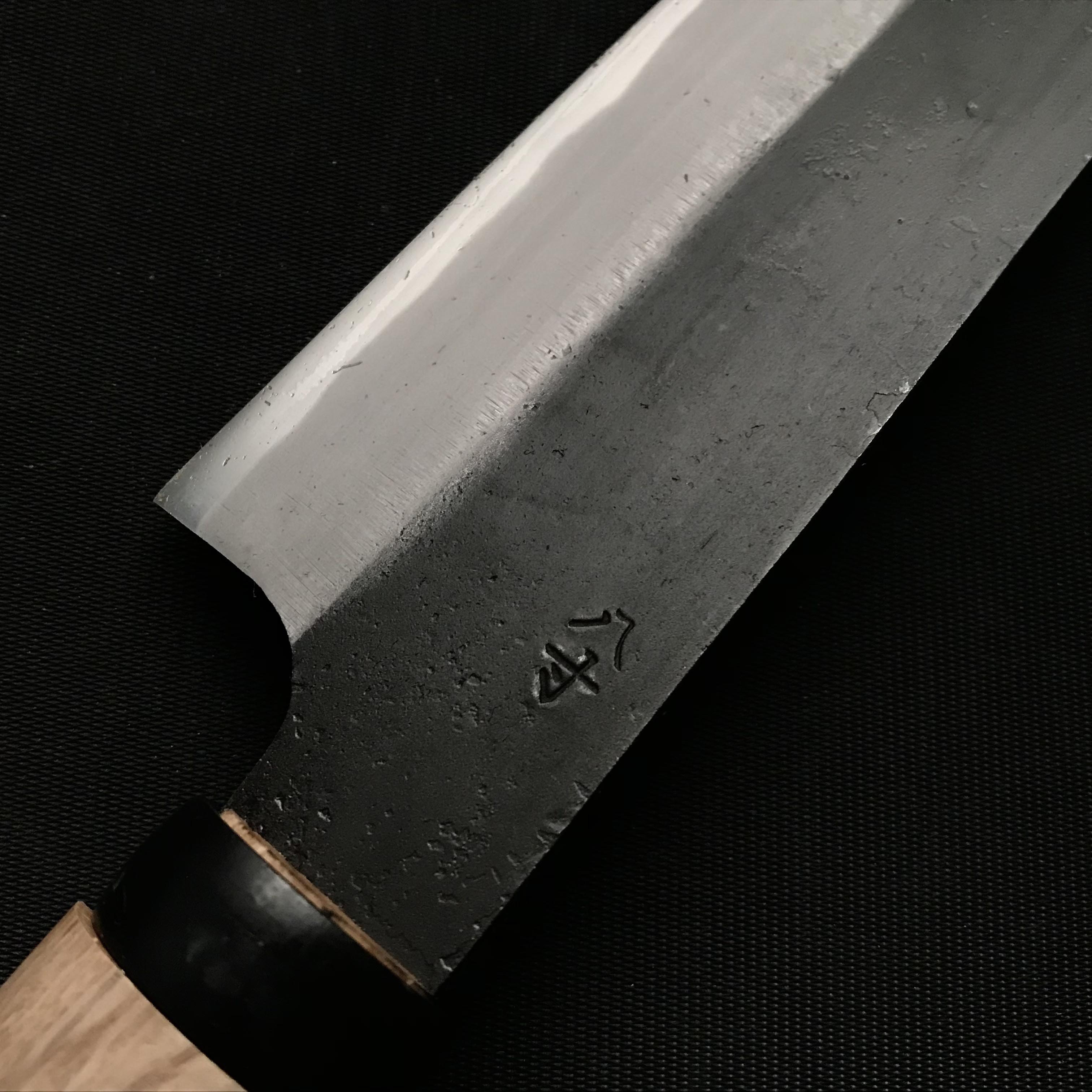 Ajikataya Double edged Nata by HinoUra Tsukasa 味方屋作 剣鉈 両刃 黒打ち 240mm