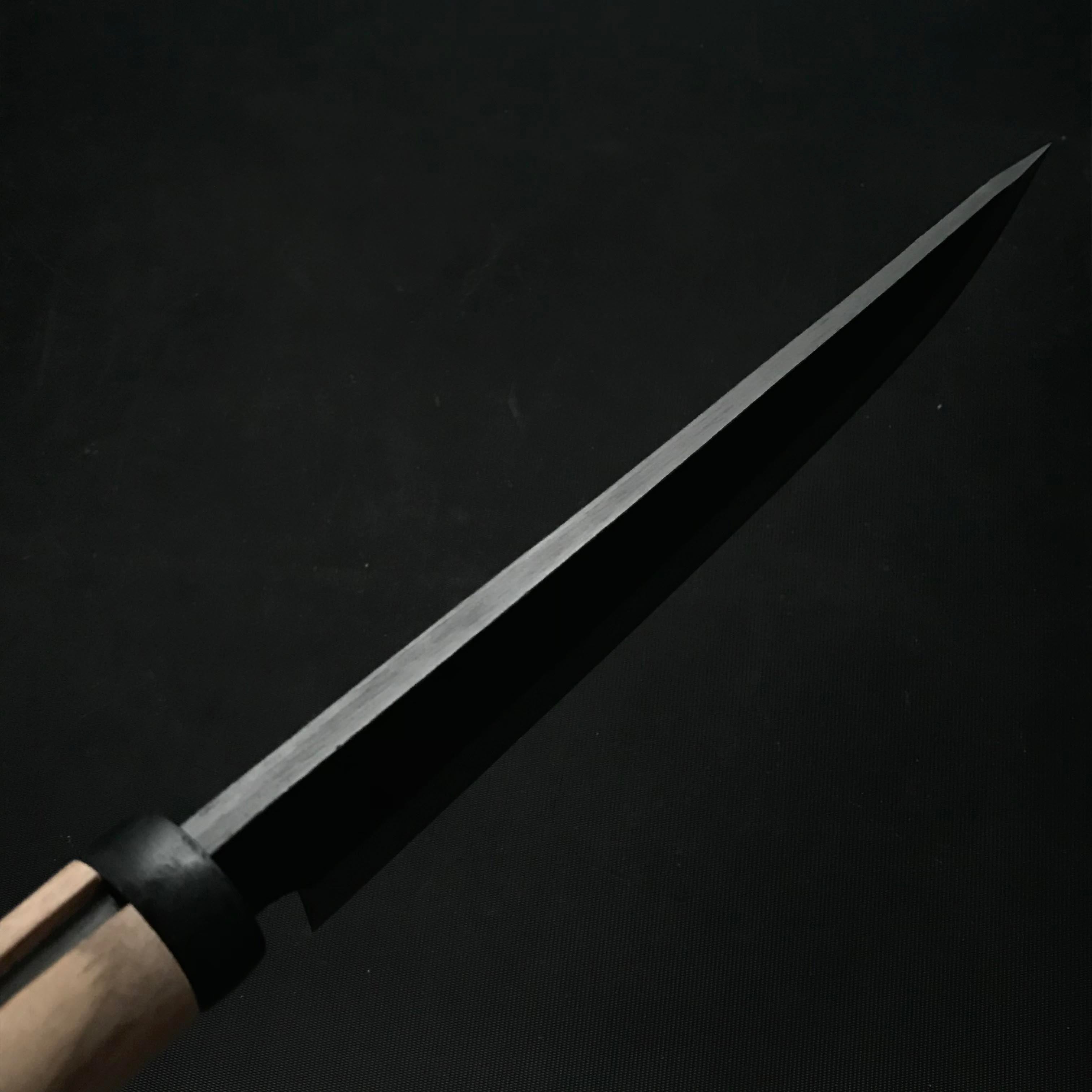 Ajikataya Double edged Nata by HinoUra Tsukasa 味方屋作 剣鉈 両刃 黒打ち 240mm