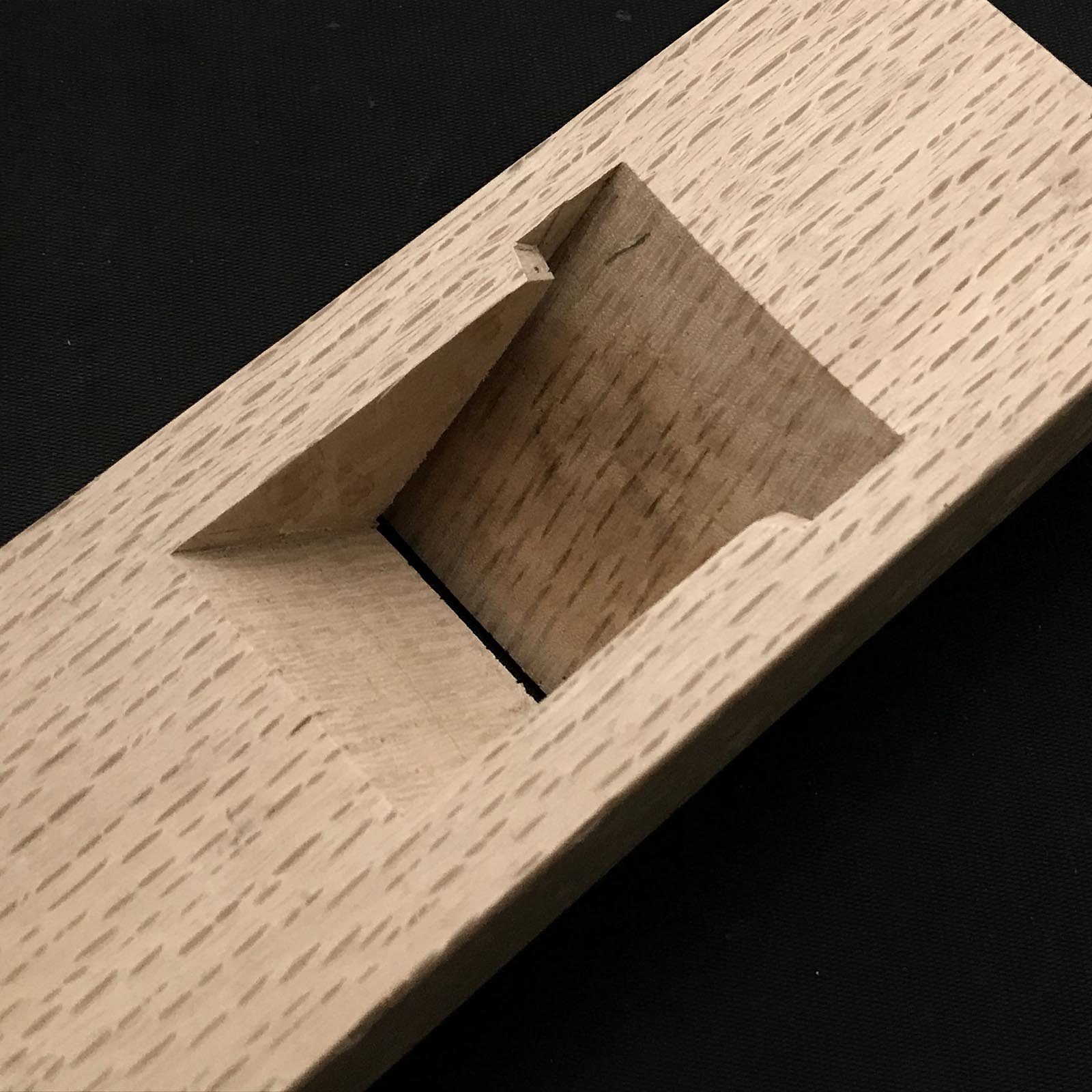 Old stock Sukenobe Small Plane (Kanna) with high angle wood body 掘出し物 助延 小鉋 9.5分勾配 45mm