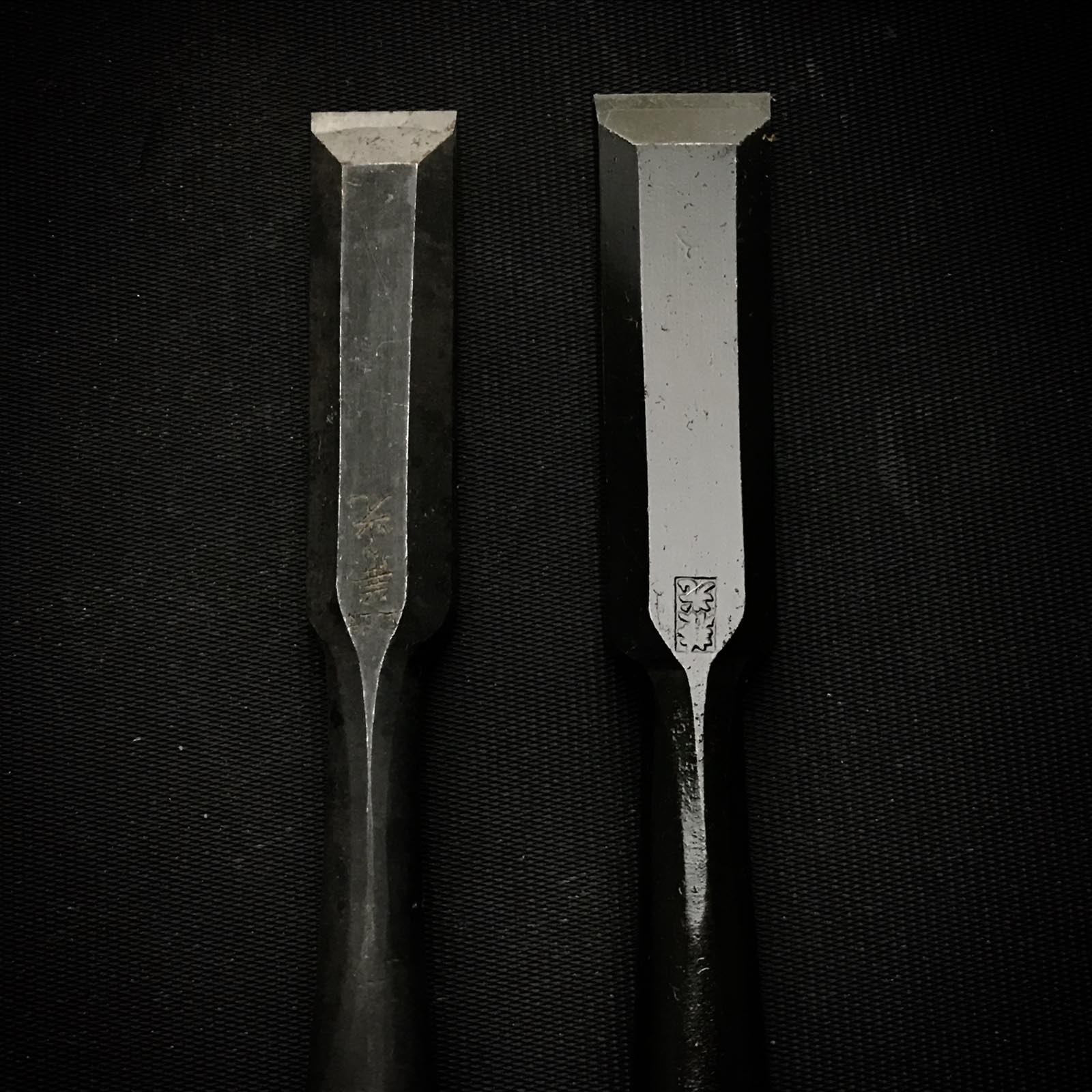 Old stock Kiyohisa Bench chisels by Watanabe Kiyoe 渡辺清栄作 清久作 追入鑿 Oirenomi 15mm 18mm