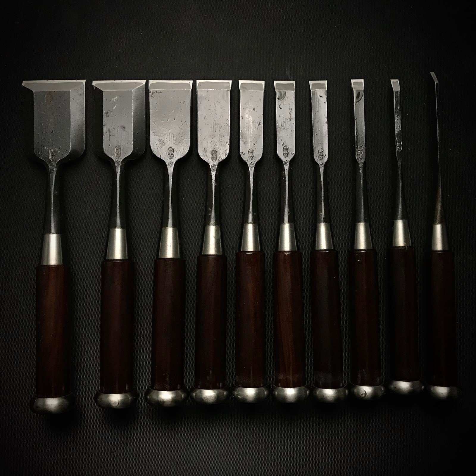 左市弘角打ち 卓上鑿セット 左市弘 角打追入組鑿 未使用