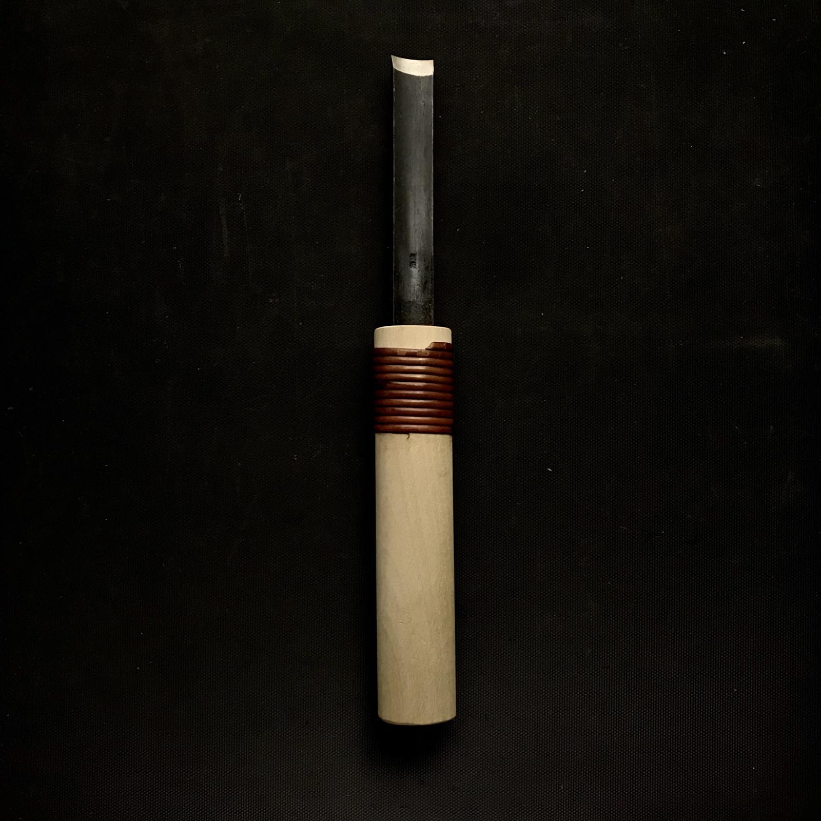 旧蔵 越江 外丸能美 鑿 青鋼 掘り出し物 悦英 外丸彫刻刀 青紙鋼