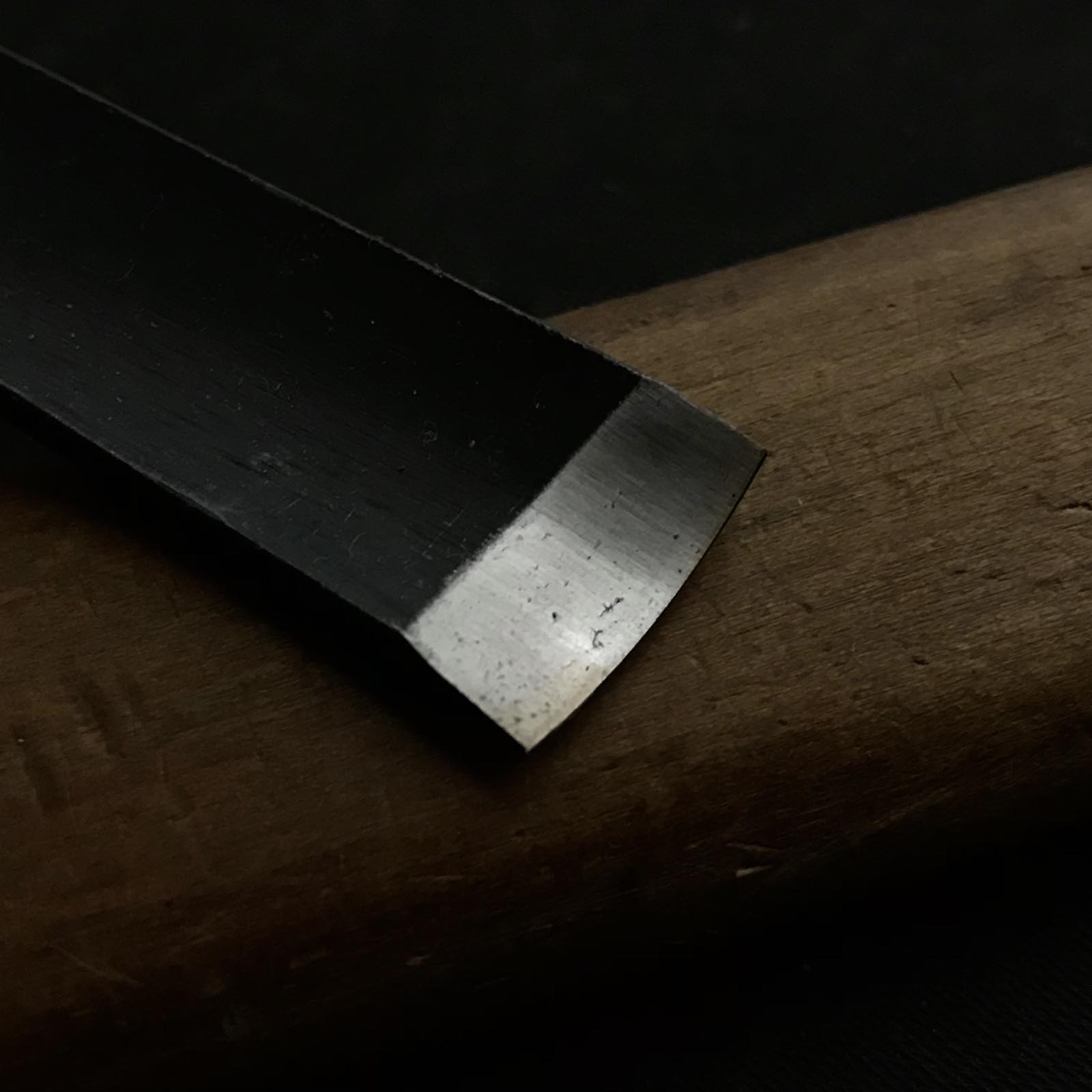 旧蔵 越江 外丸能美 鑿 青鋼 掘り出し物 悦英 外丸彫刻刀 青紙鋼