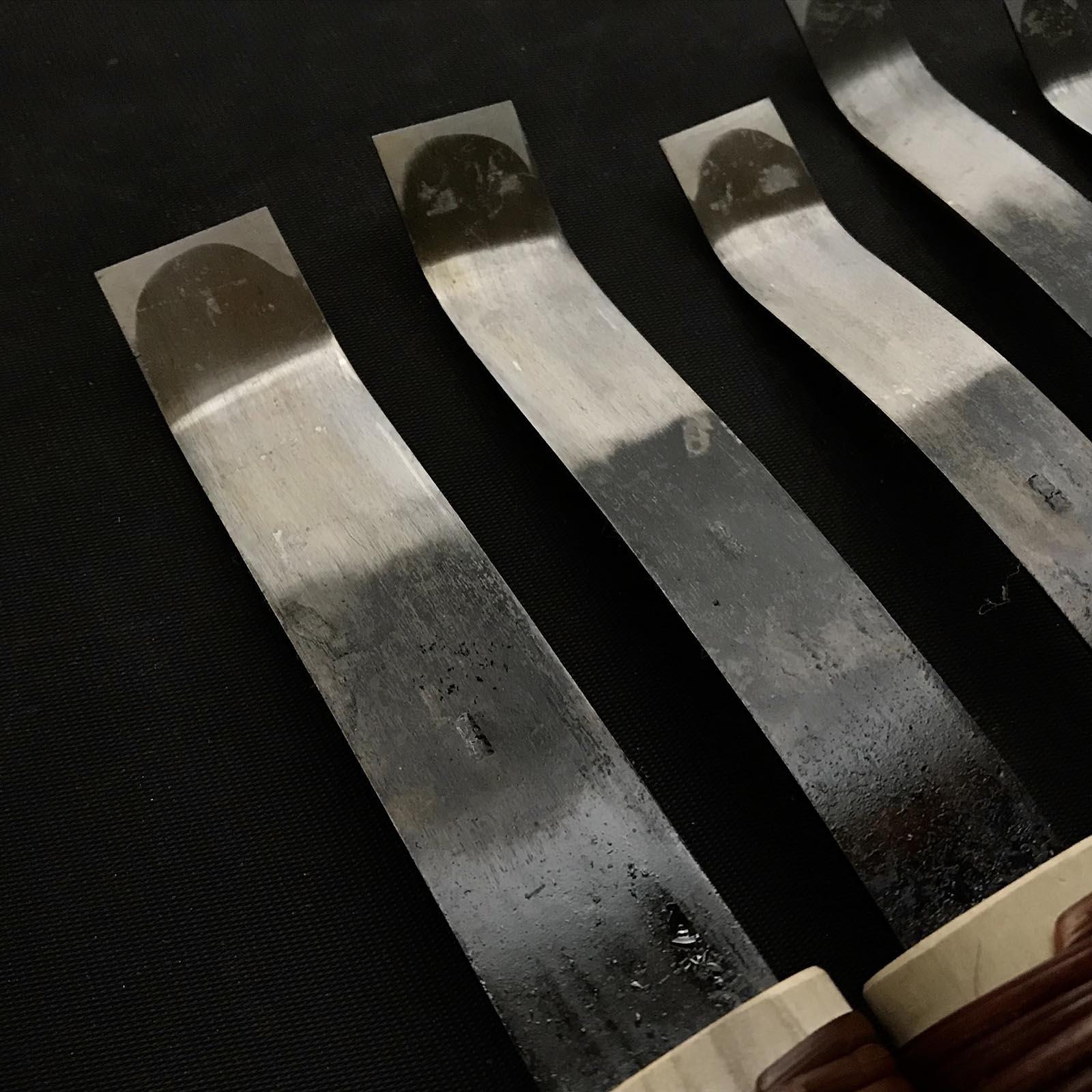 掘出し物 悦英 曲平刀 青紙鋼 Old stock Etsue Spoon (flat blade) Carving chisels with Blue steel