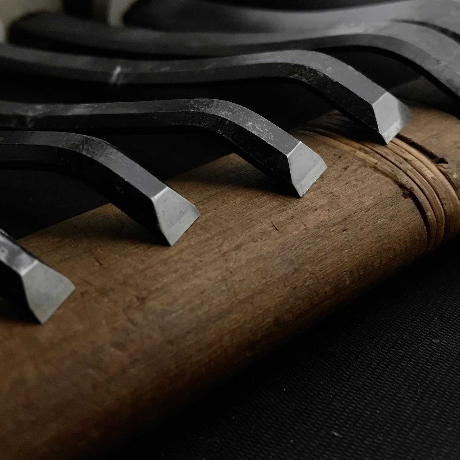 掘出し物 悦英 曲平刀 青紙鋼 Old stock Etsue Spoon (flat blade) Carving chisels with Blue steel